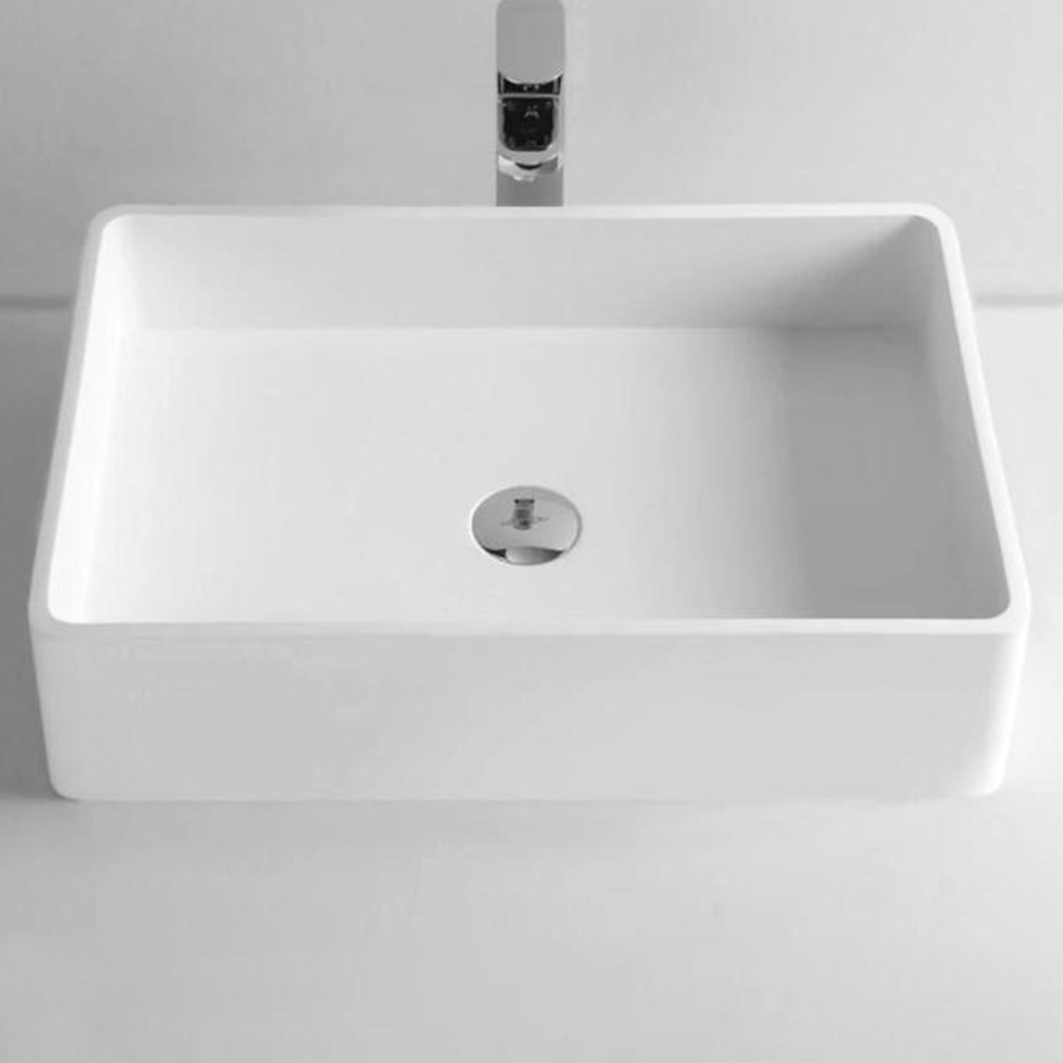 21 in. Solid Surface Wash Basin Bathroom Sink