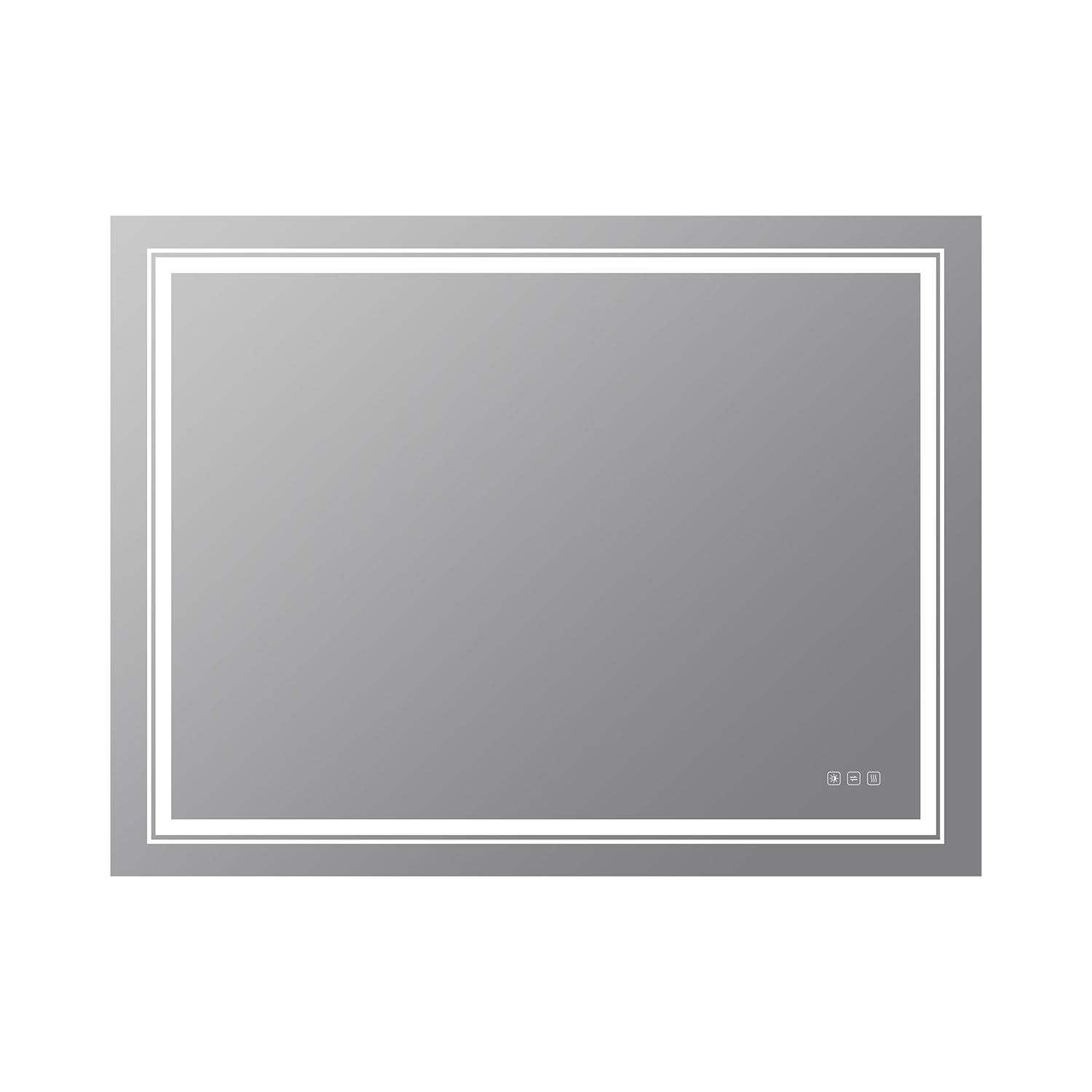 Rectangular Frameless LED Anti-Fog Wall-Mounted Bathroom Vanity Mirror