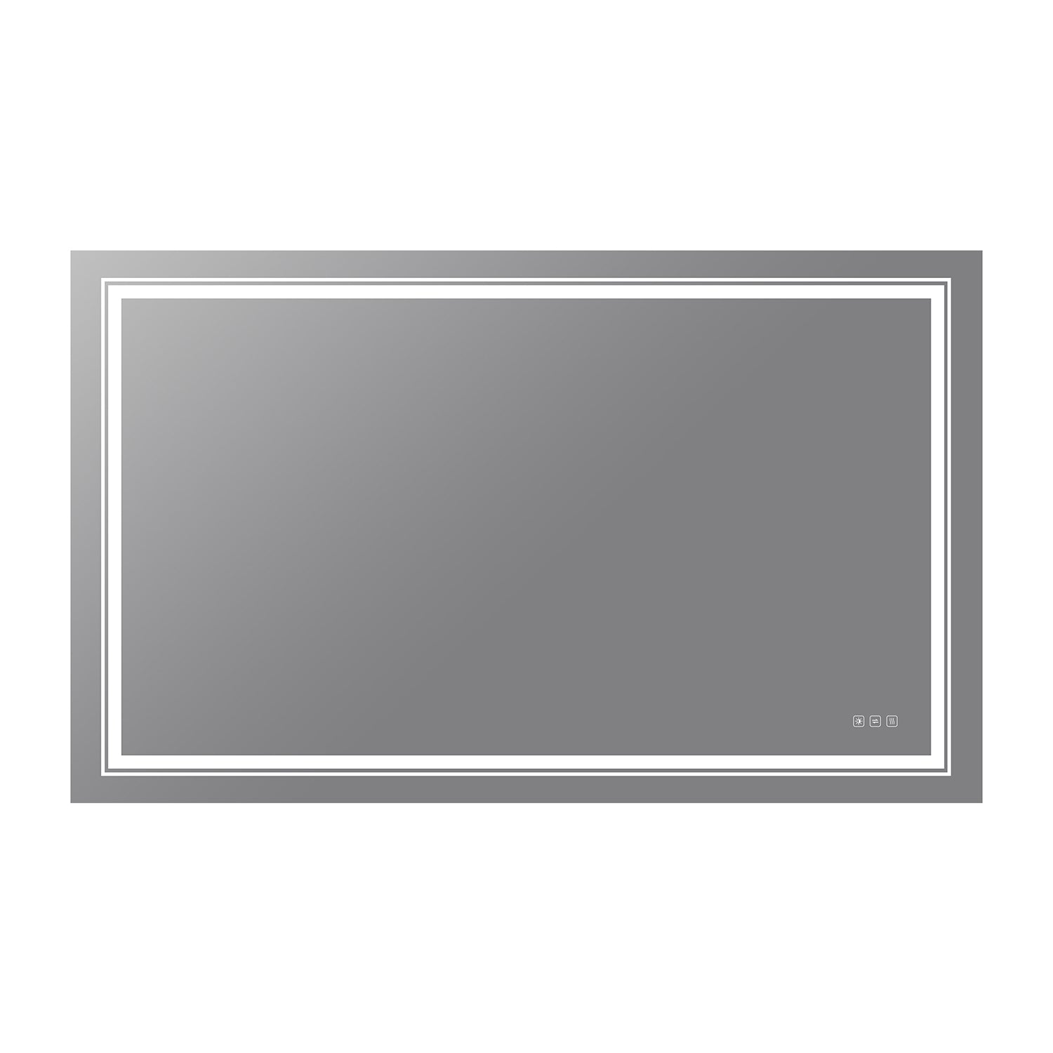 Rectangular Frameless LED Anti-Fog Wall-Mounted Bathroom Vanity Mirror