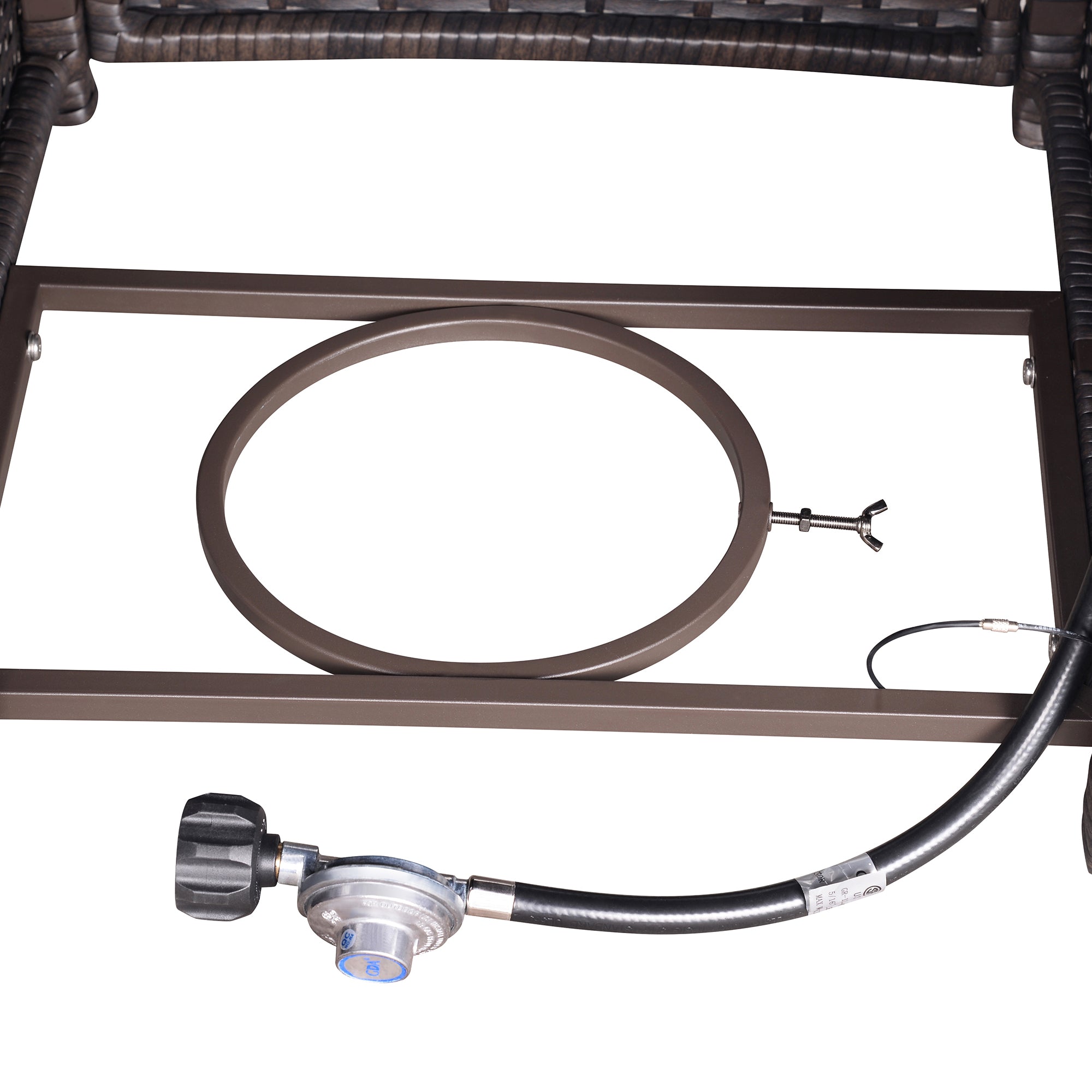 Square Steel Outdoor Fire Pit Table with Lid
