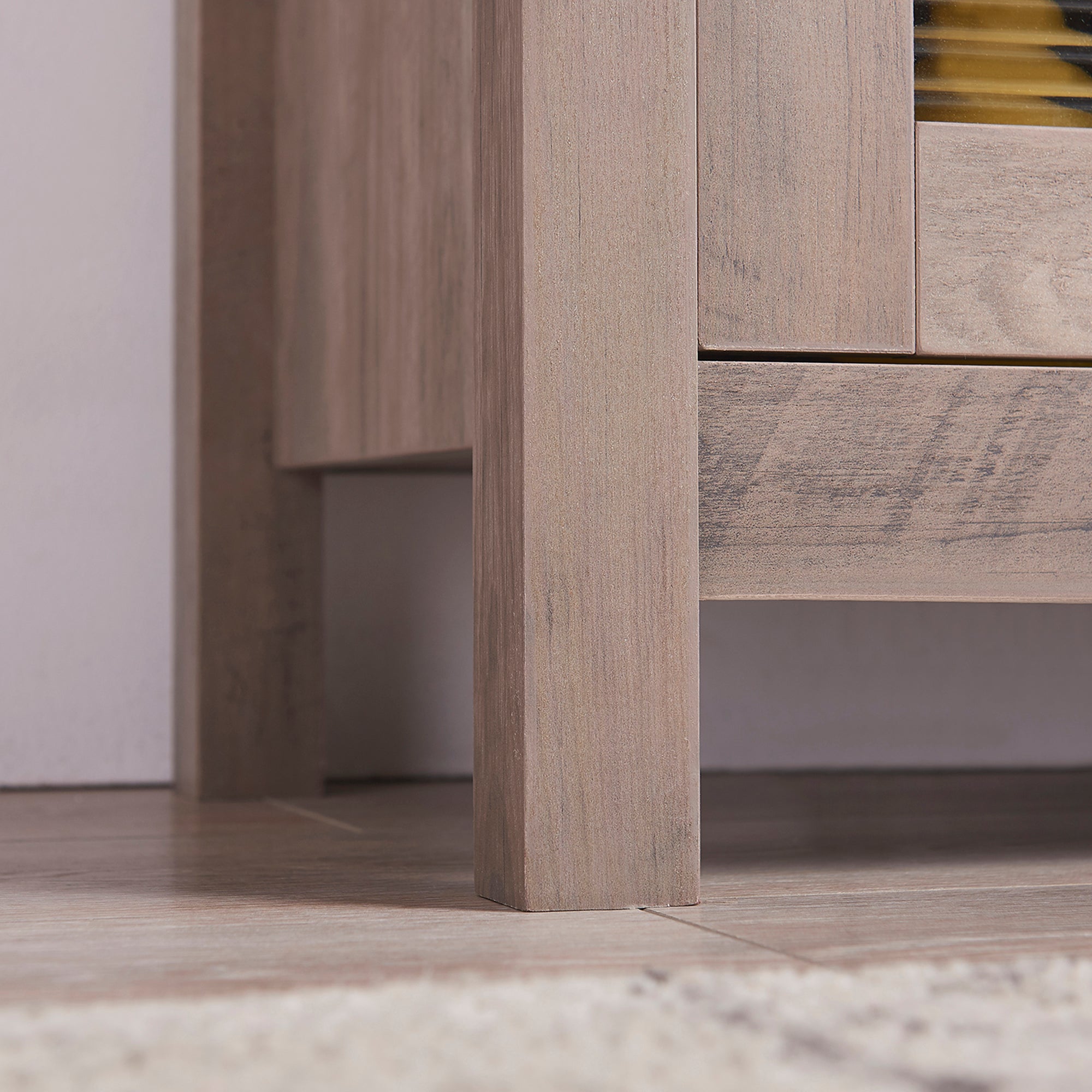 52" Wide Wood 2-door Sideboard with Exterior Shelves