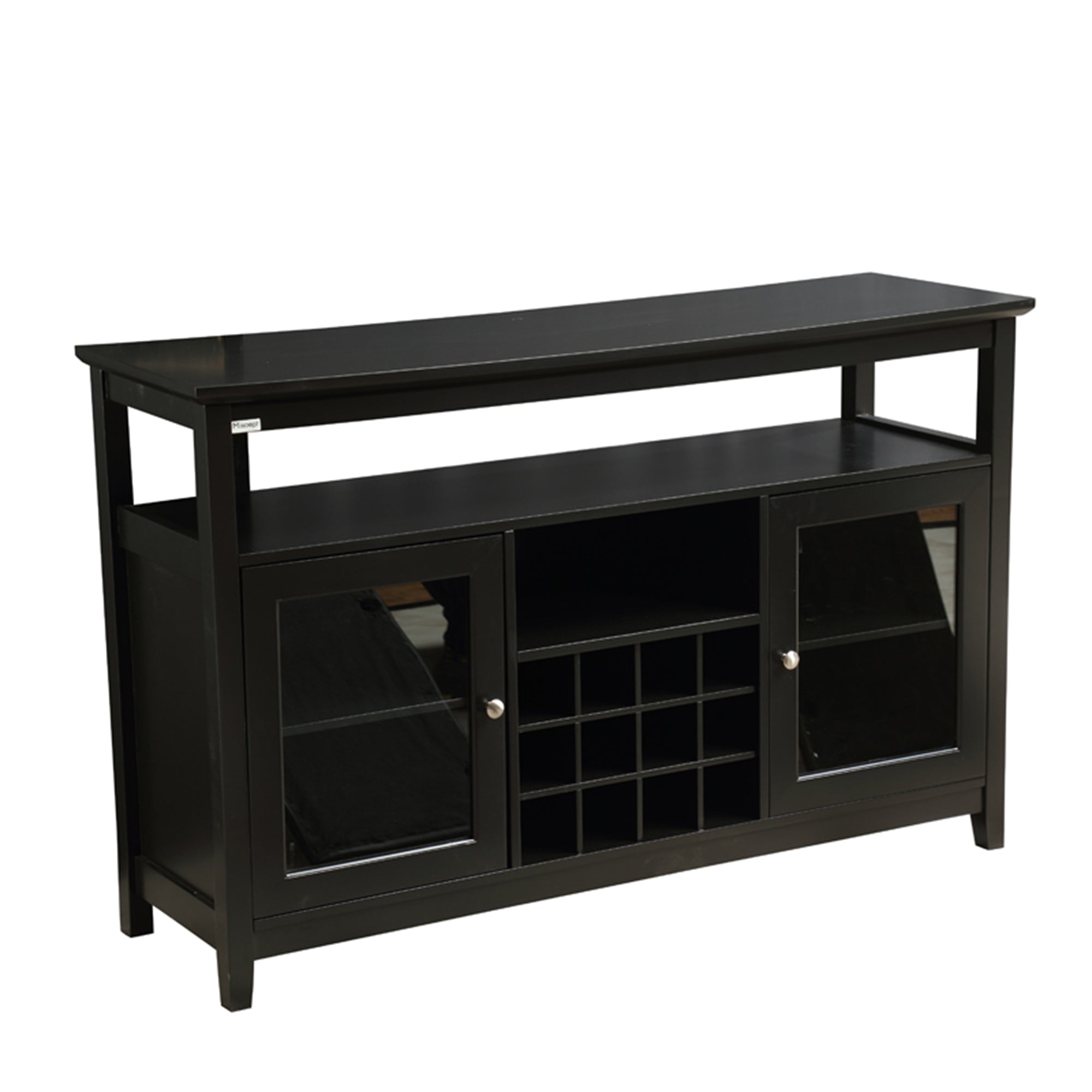 52" Wide Wood 2-door Buffet Cabinet with Exterior Shelves