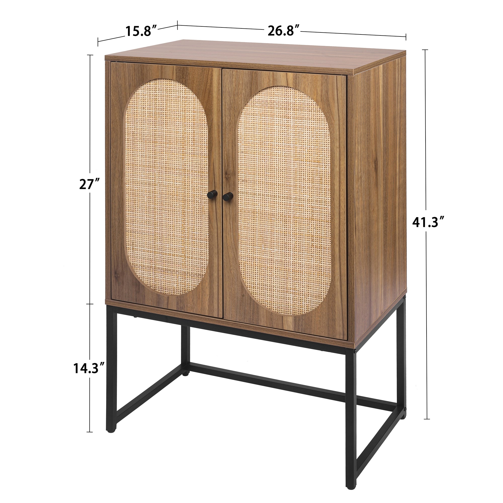 41" Tall  2-door Accent Cabinet with Adjustable Inner Shelves