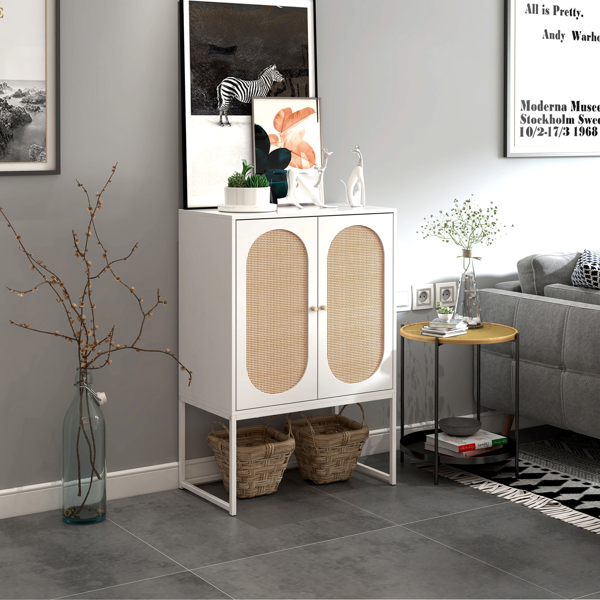 41" Tall  2-door Accent Cabinet with Adjustable Inner Shelves