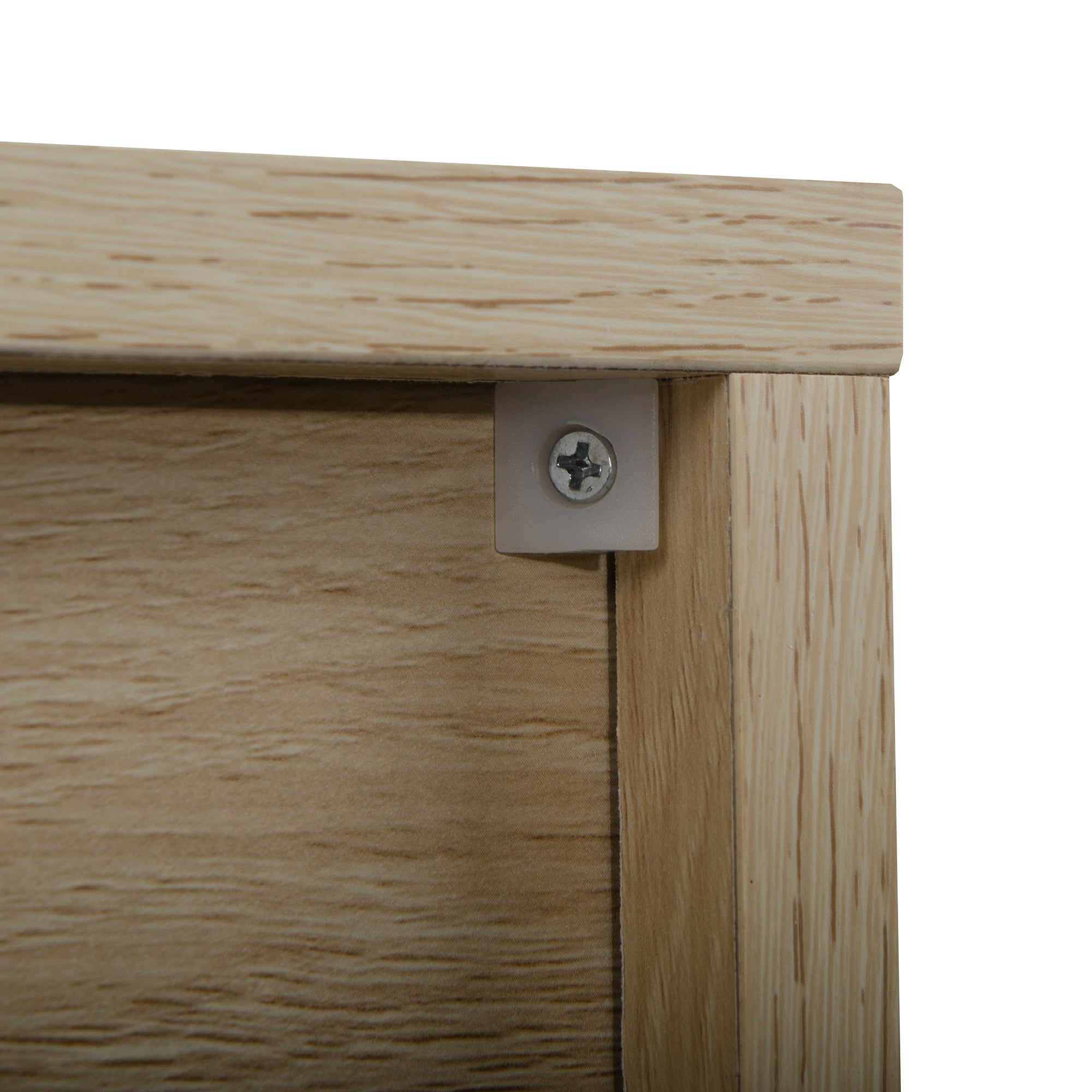 32" Tall Wood 2-door Accent Cabinet with Rattan Door