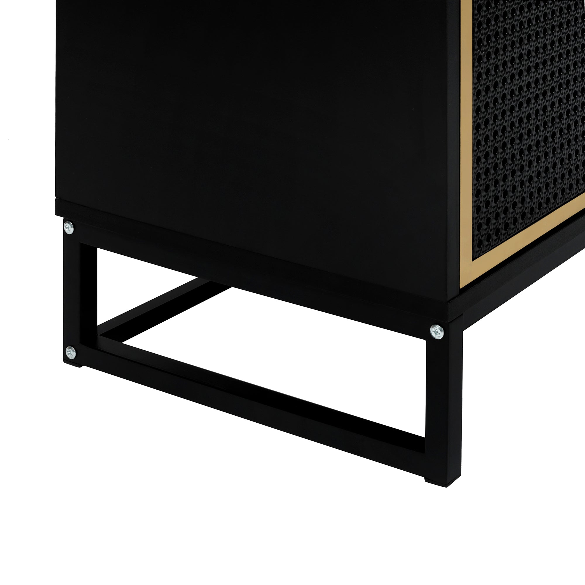 30" Tall Wood 2-door Accent Cabinet with Iron Door