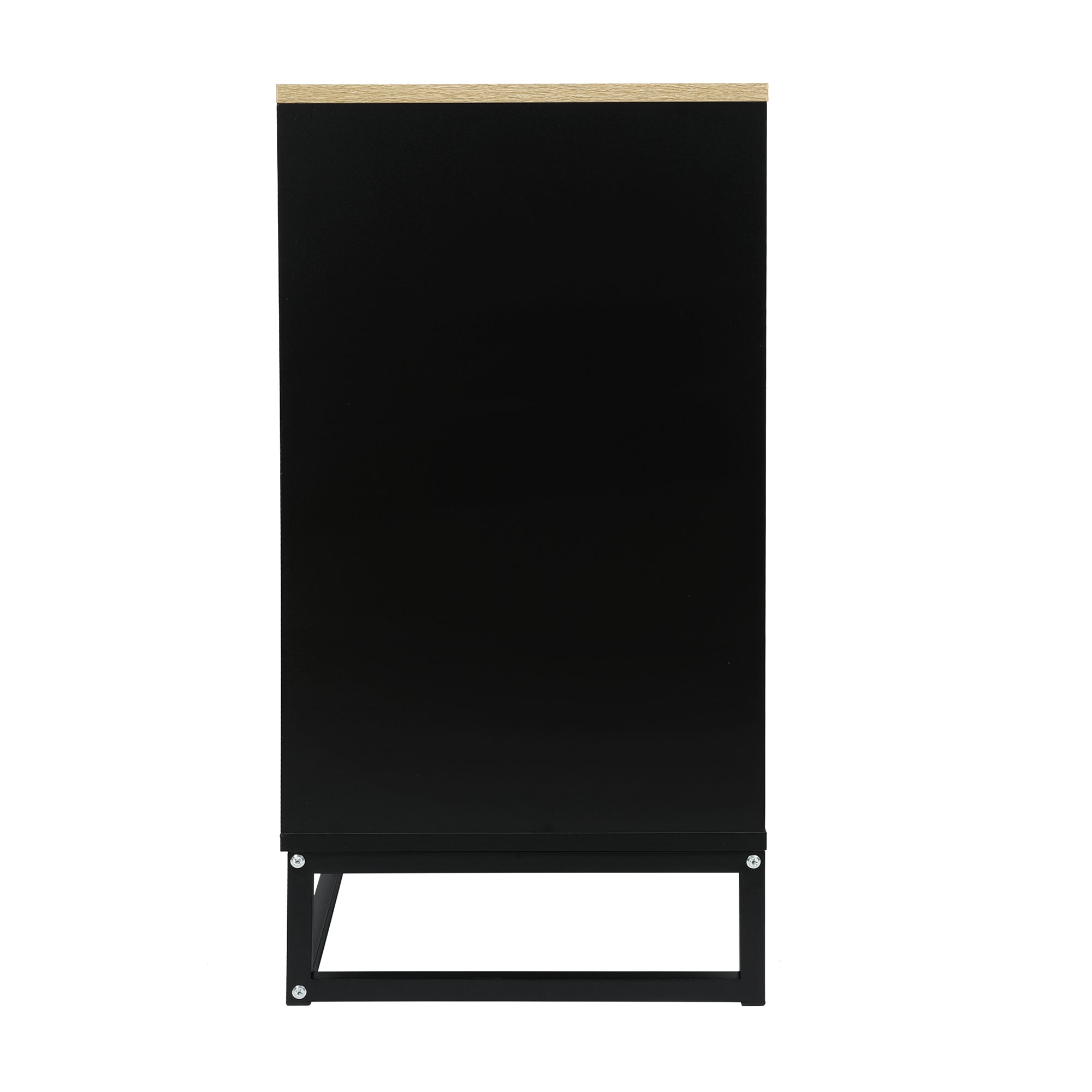 30" Tall Wood 2-door Accent Cabinet with Iron Door