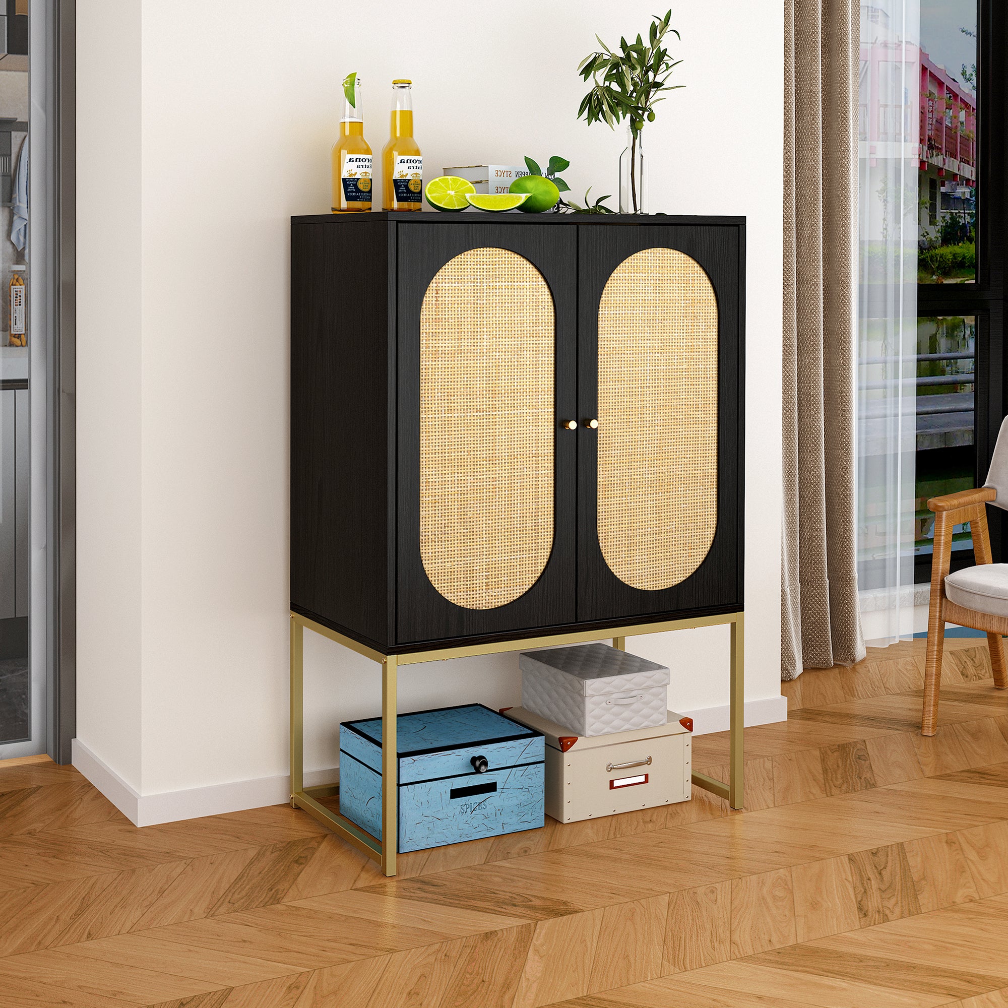 40" Tall  2-door Accent Cabinet with Adjustable Inner Shelves