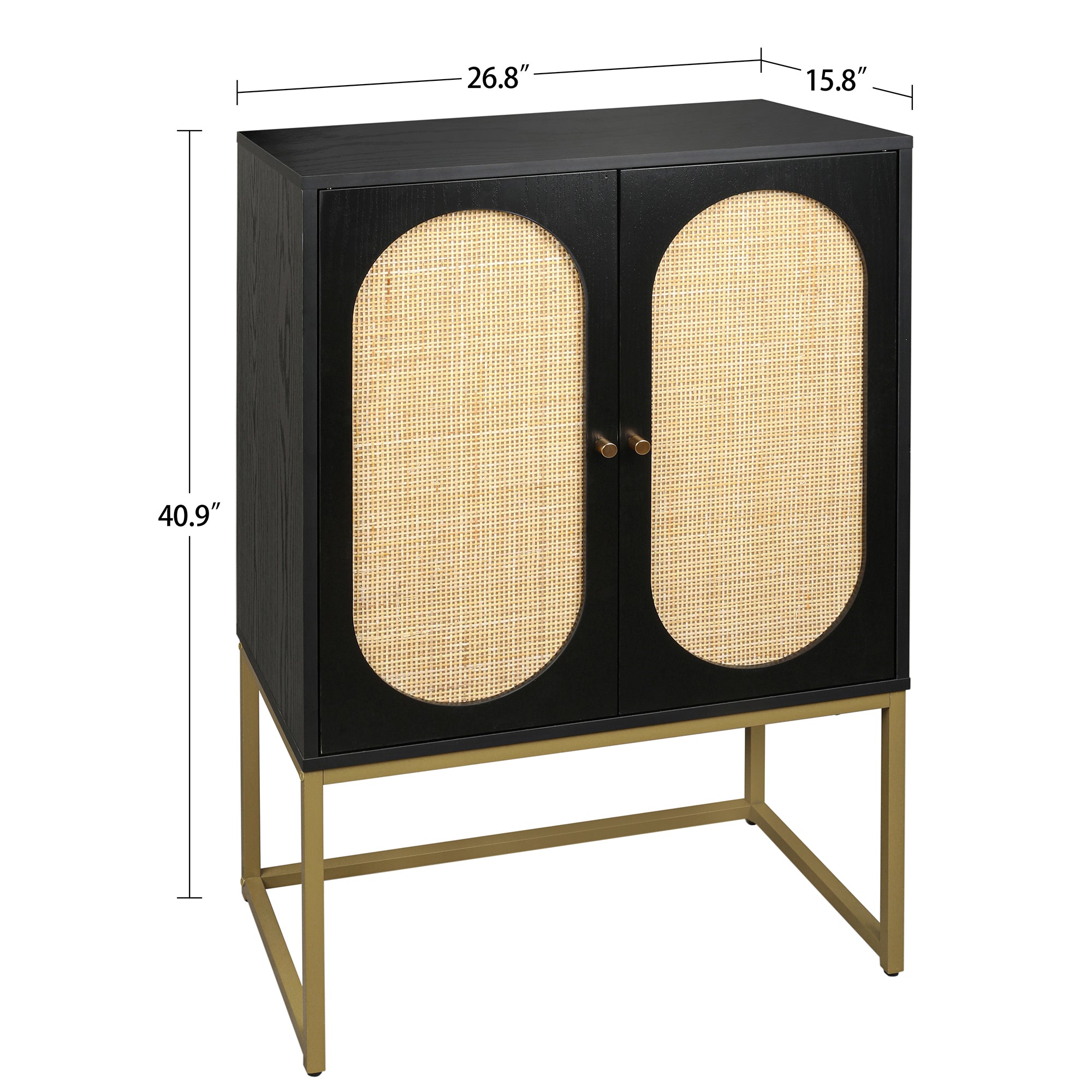 40" Tall  2-door Accent Cabinet with Adjustable Inner Shelves