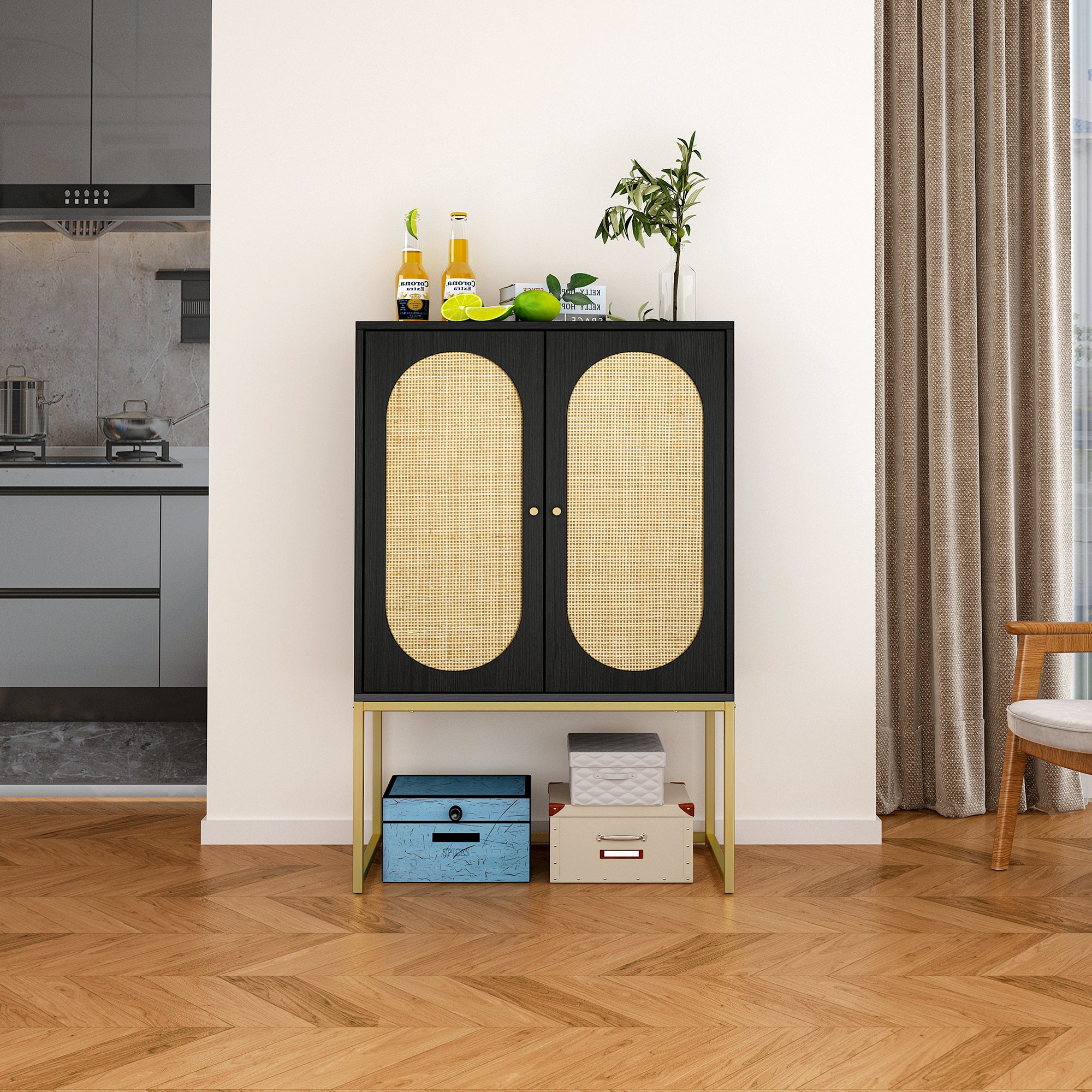 40" Tall  2-door Accent Cabinet with Adjustable Inner Shelves