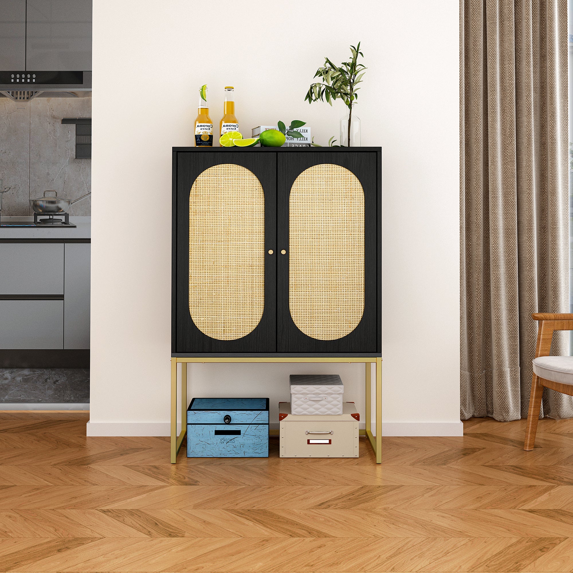 40" Tall  2-door Accent Cabinet with Adjustable Inner Shelves
