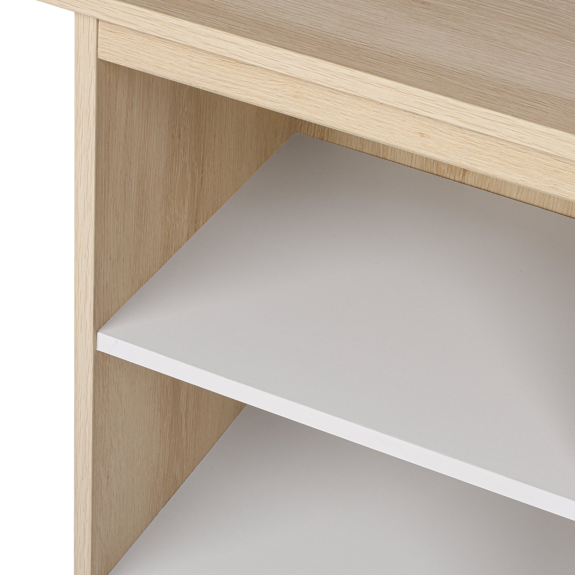 32" Tall Wood 1 Door Accent Cabinet with Exterior Shelves