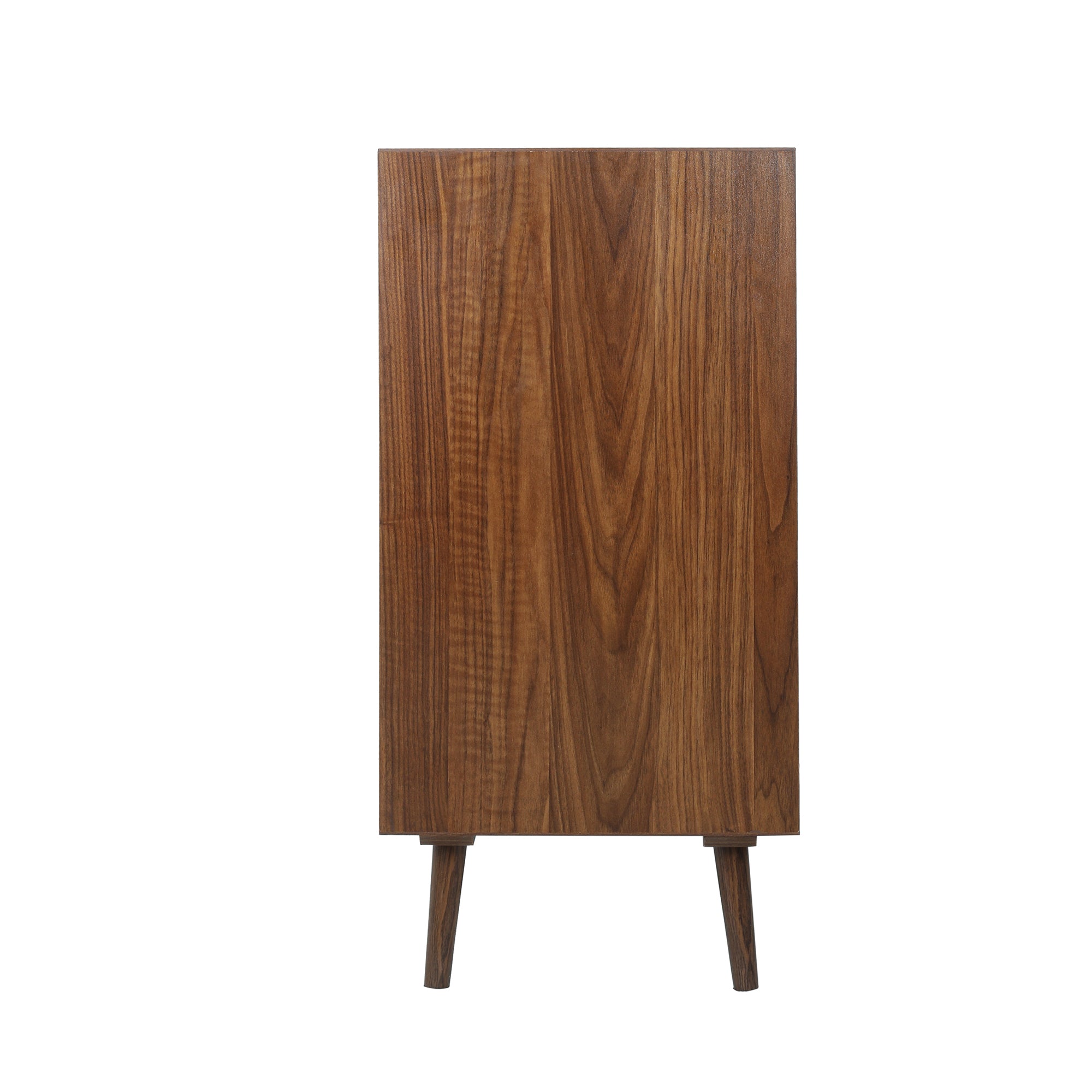32" Tall Wood 2-door Accent Cabinet with With 3D printed elements