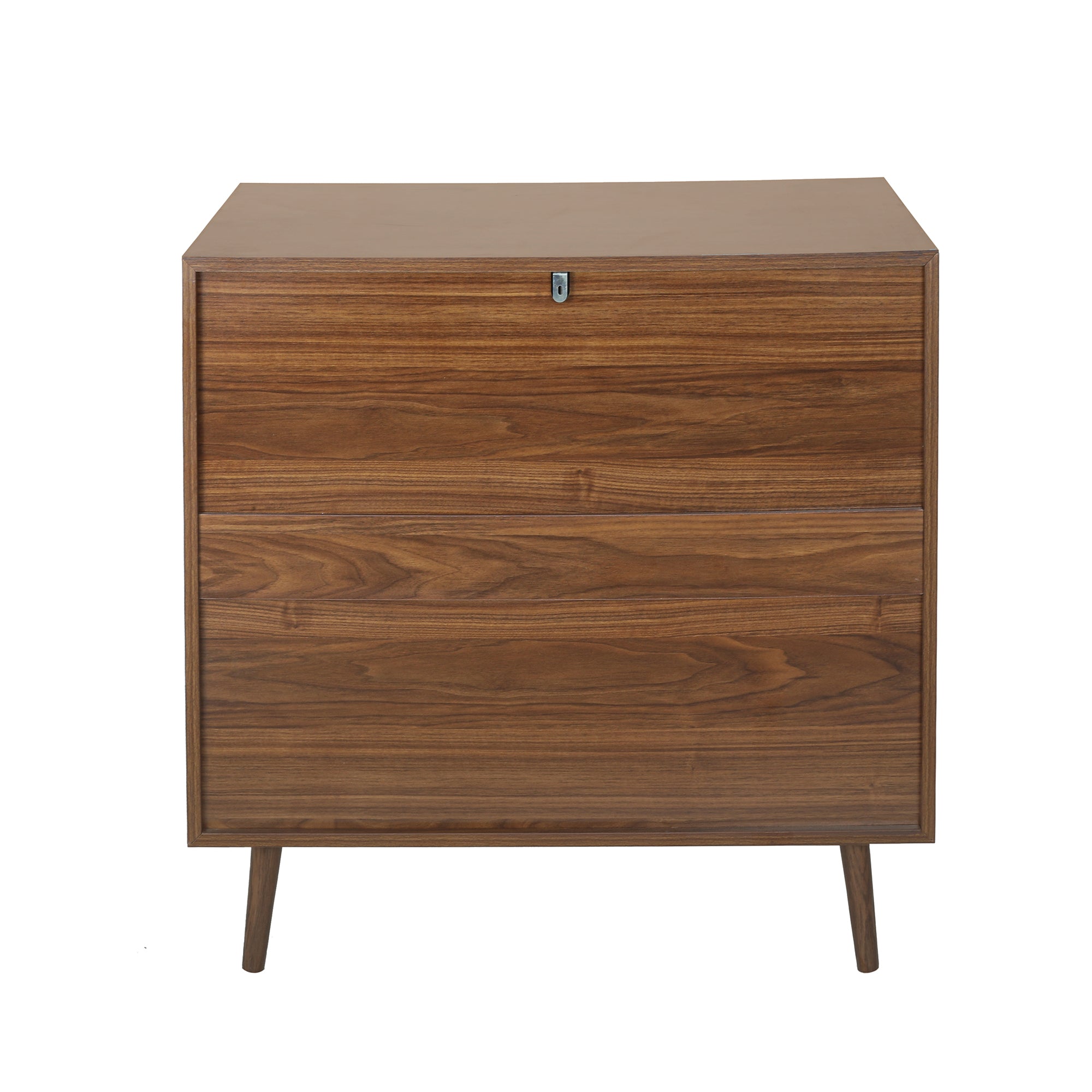 32" Tall Wood 2-door Accent Cabinet with With 3D printed elements