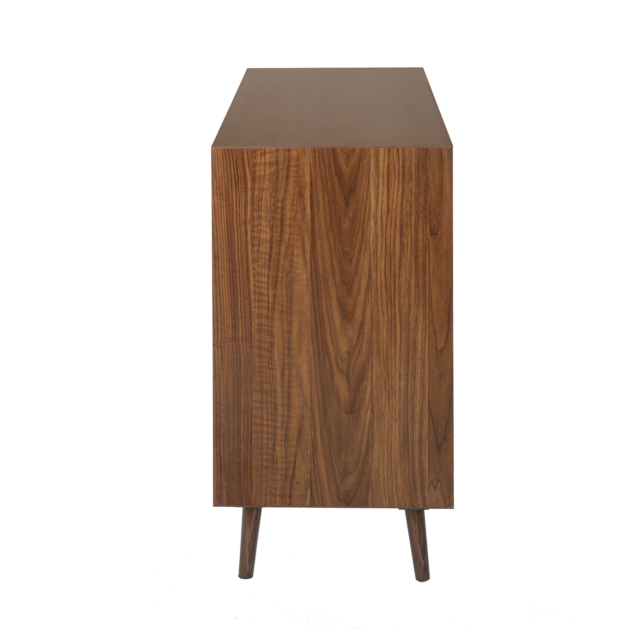 32" Tall Wood 2-door Accent Cabinet with With 3D printed elements