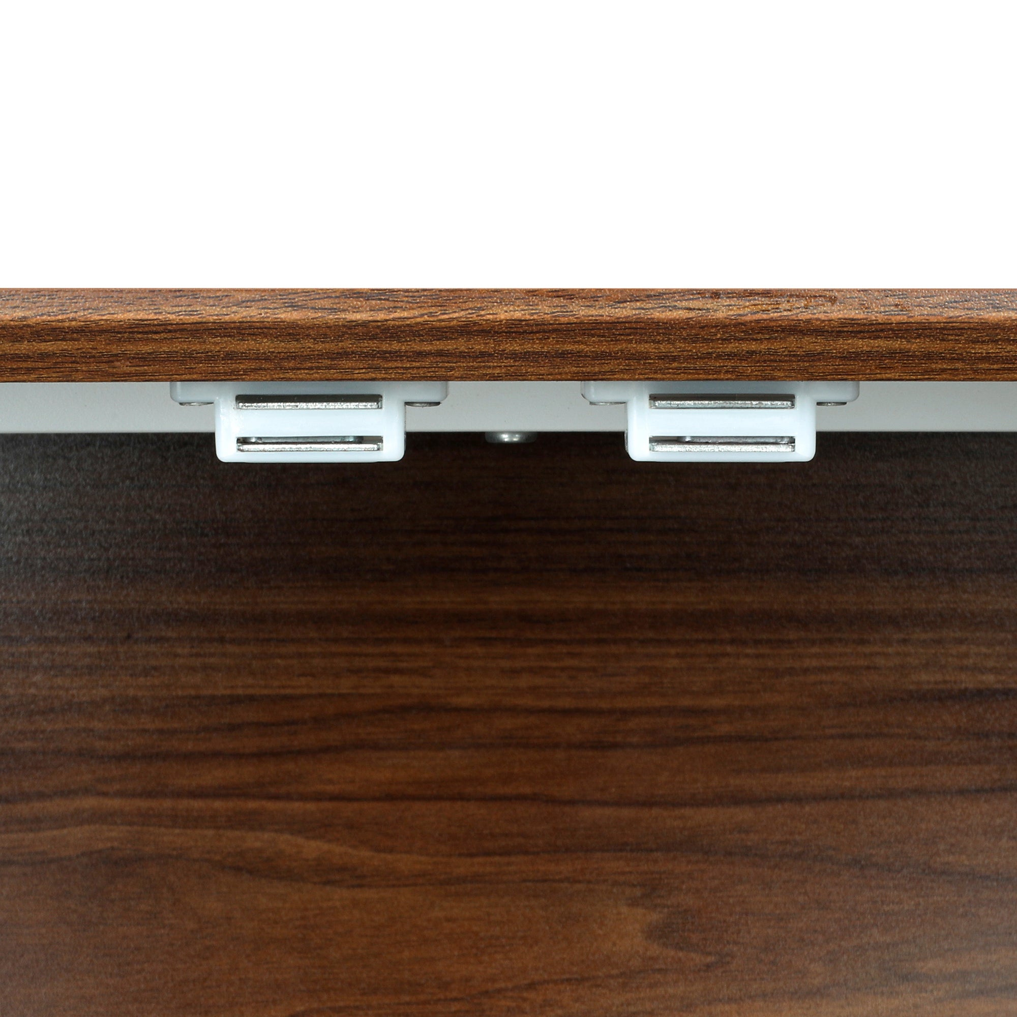 32" Tall Wood 2-door Accent Cabinet with With 3D printed elements