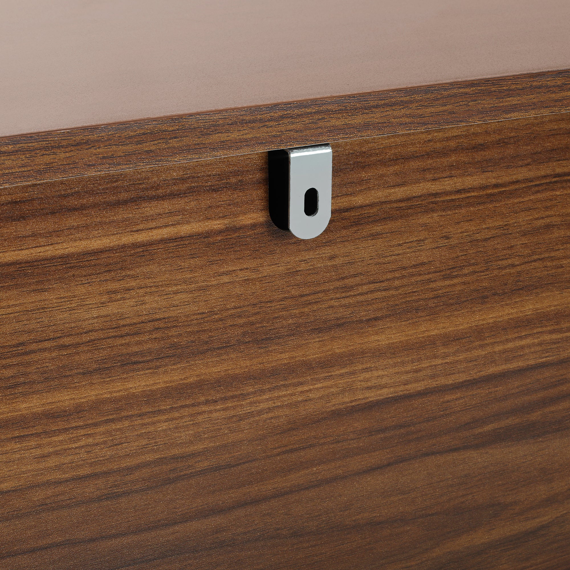 32" Tall Wood 2-door Accent Cabinet with With 3D printed elements