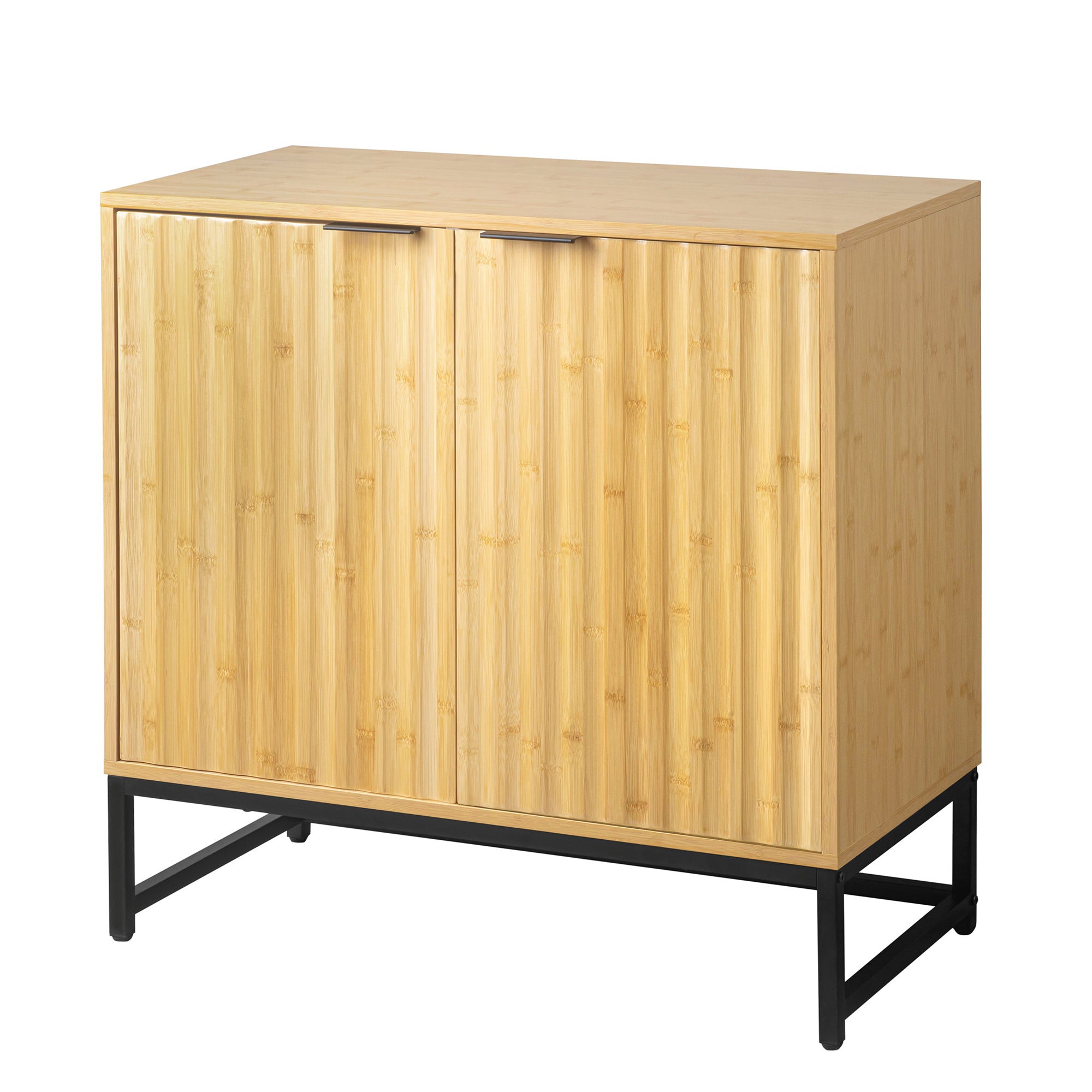 32" Tall Bamboo 2-door Accent Cabinet with Adjustable Shelves