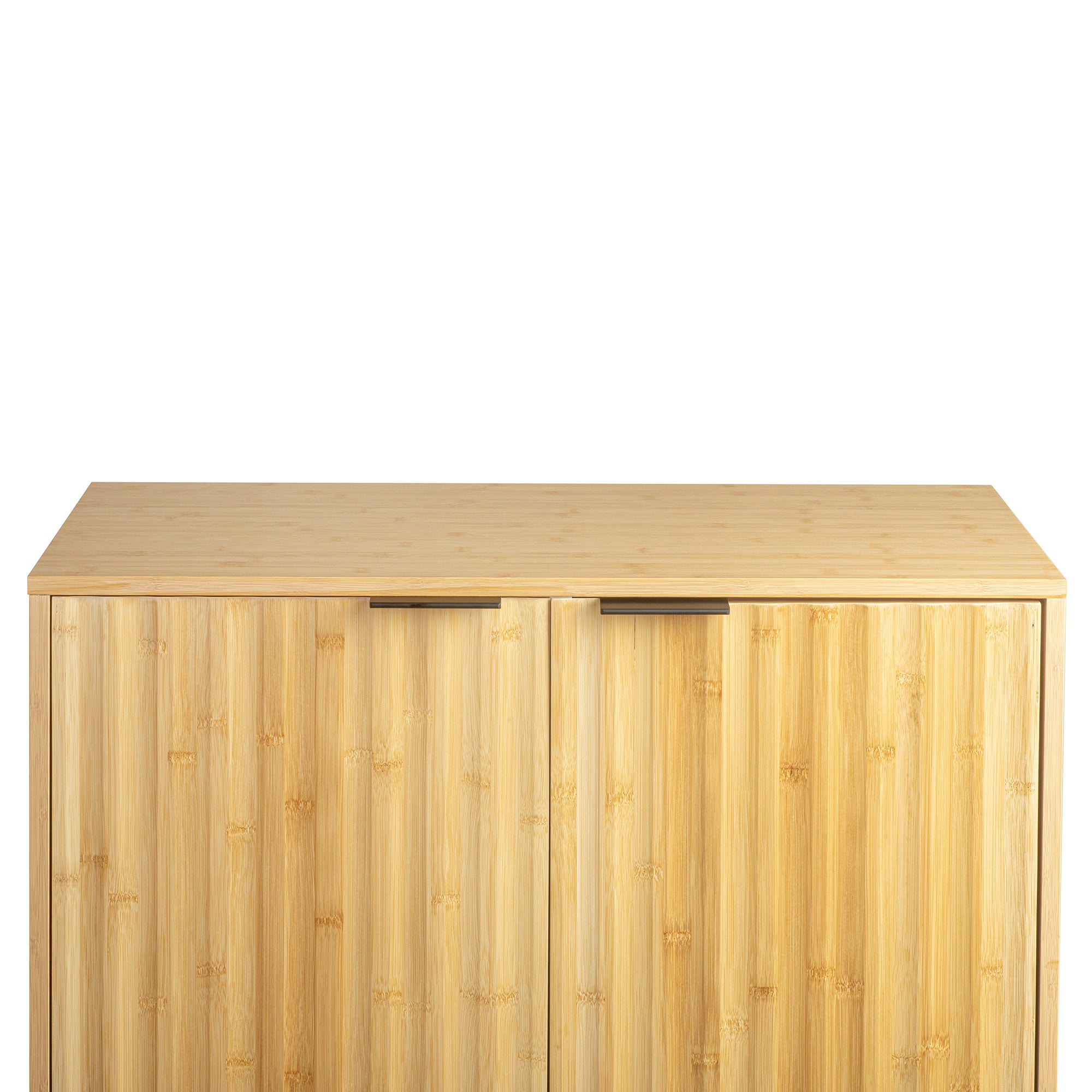 32" Tall Bamboo 2-door Accent Cabinet with Adjustable Shelves
