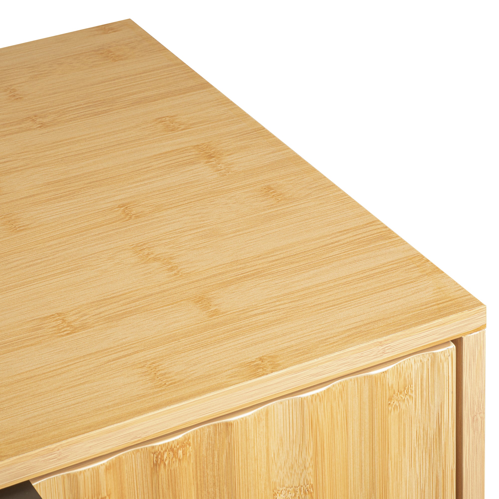 32" Tall Bamboo 2-door Accent Cabinet with Adjustable Shelves