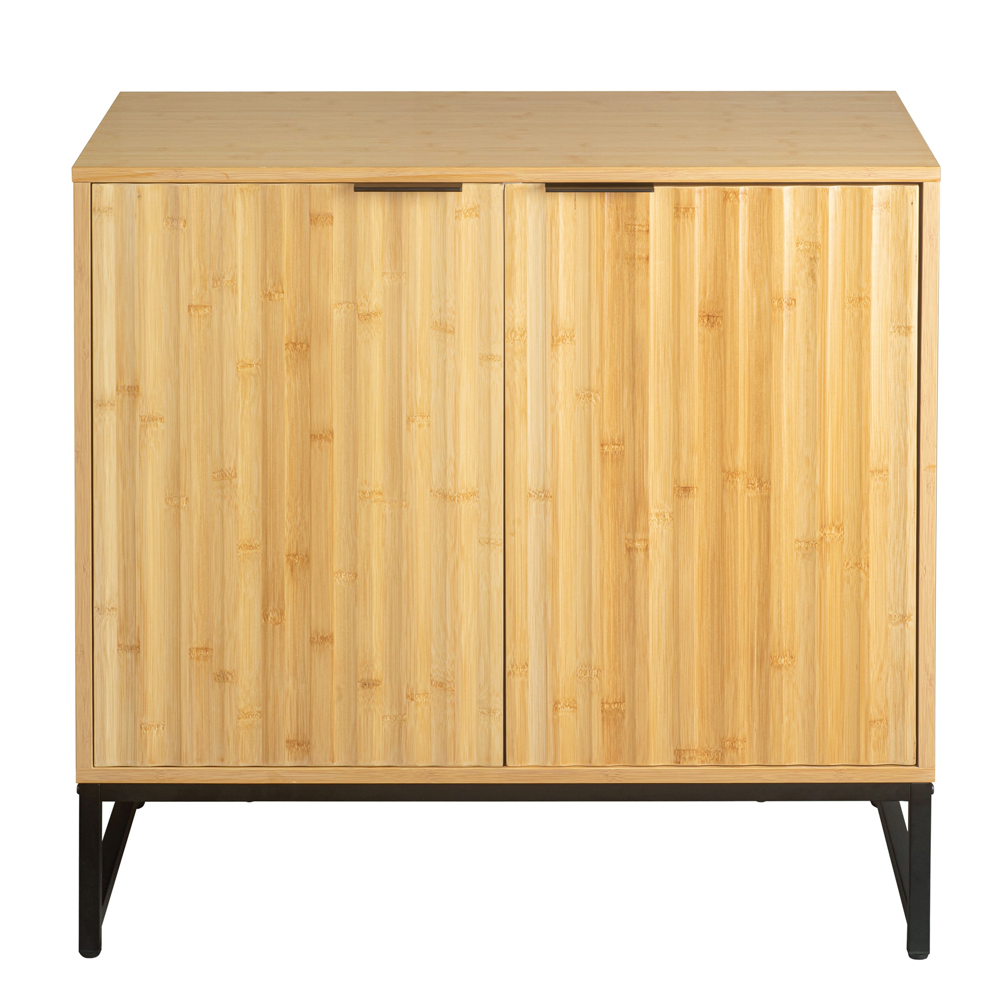 32" Tall Bamboo 2-door Accent Cabinet with Adjustable Shelves