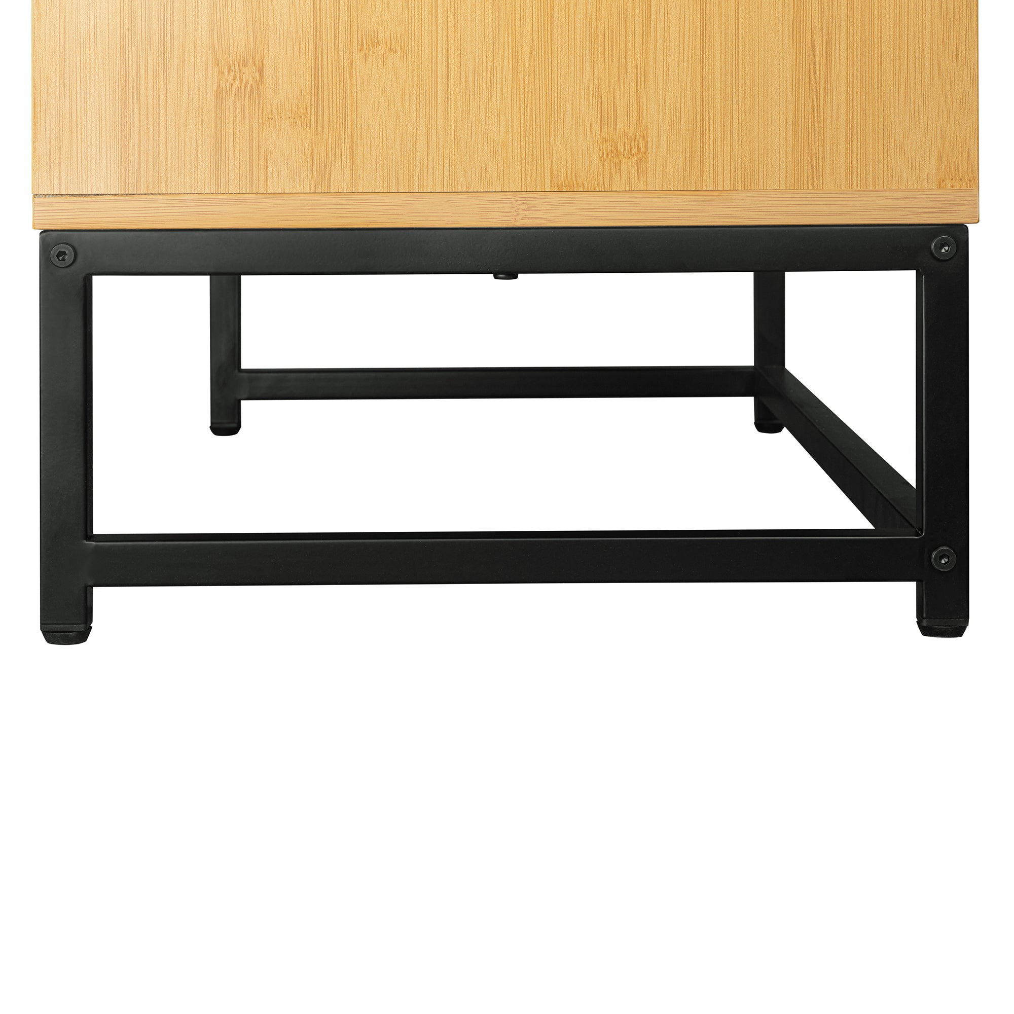 32" Tall Bamboo 2-door Accent Cabinet with Adjustable Shelves