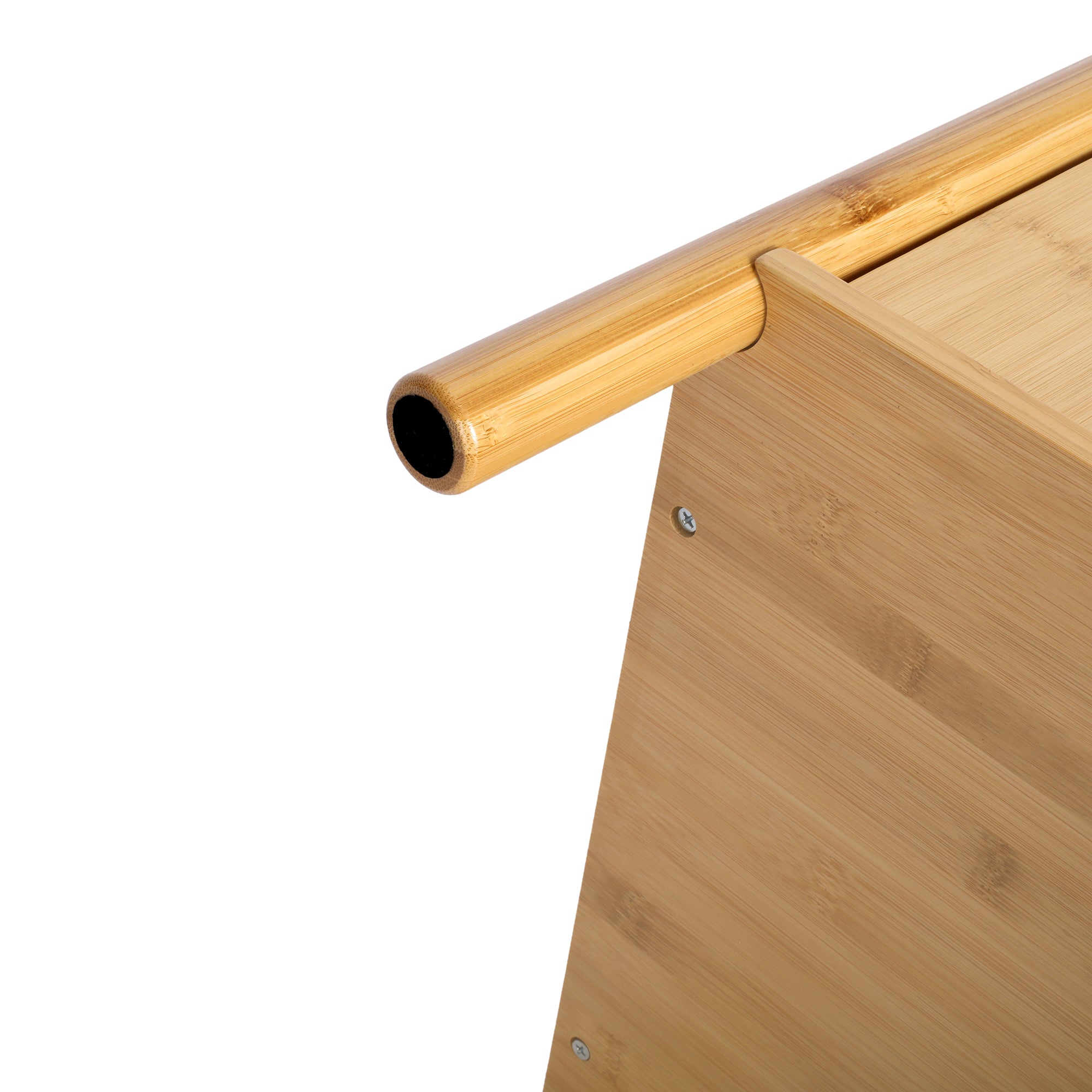 32" Tall Bamboo 2-door Accent Cabinet with Adjustable Inner Shelves