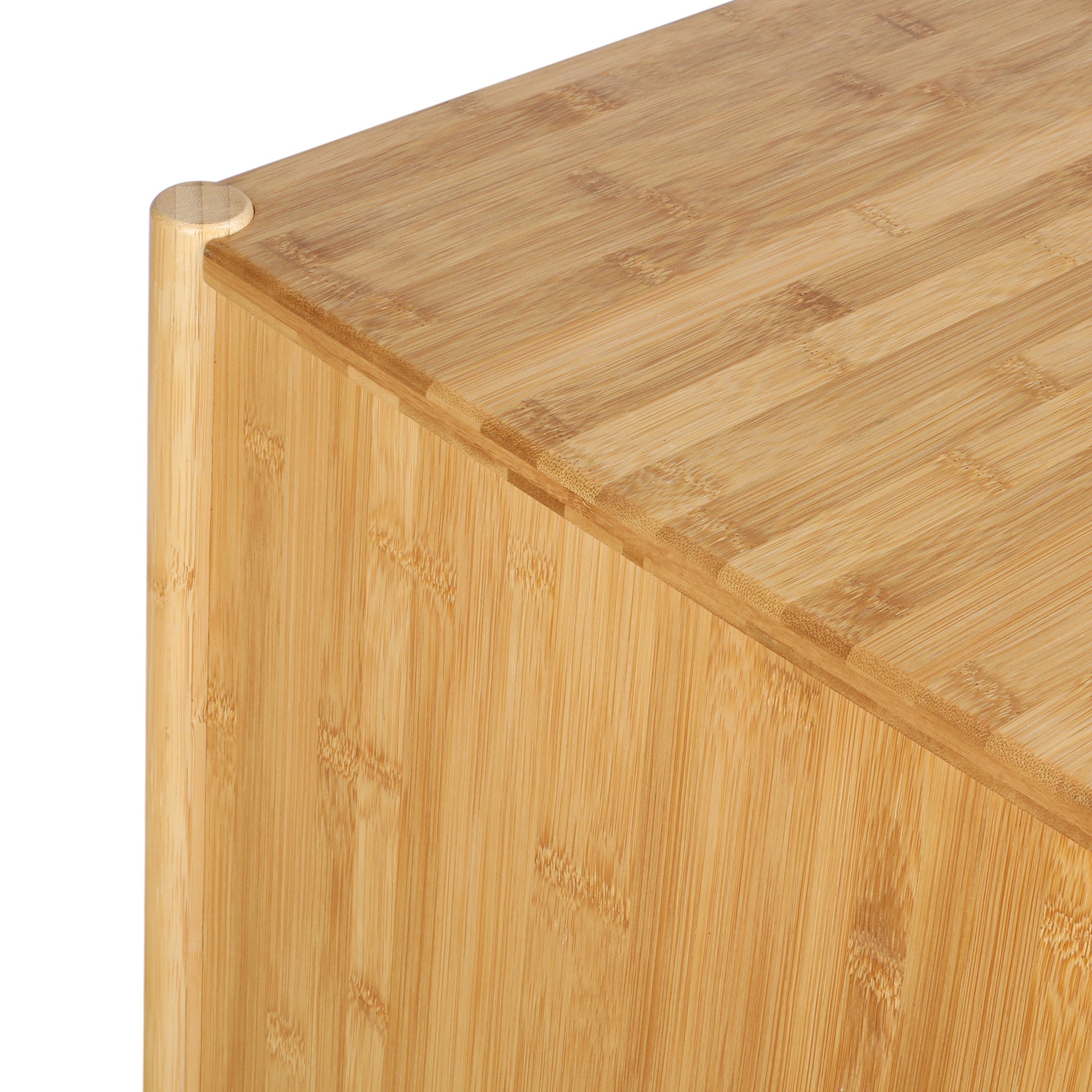 32" Tall Bamboo 2-door Accent Cabinet with Adjustable Inner Shelves