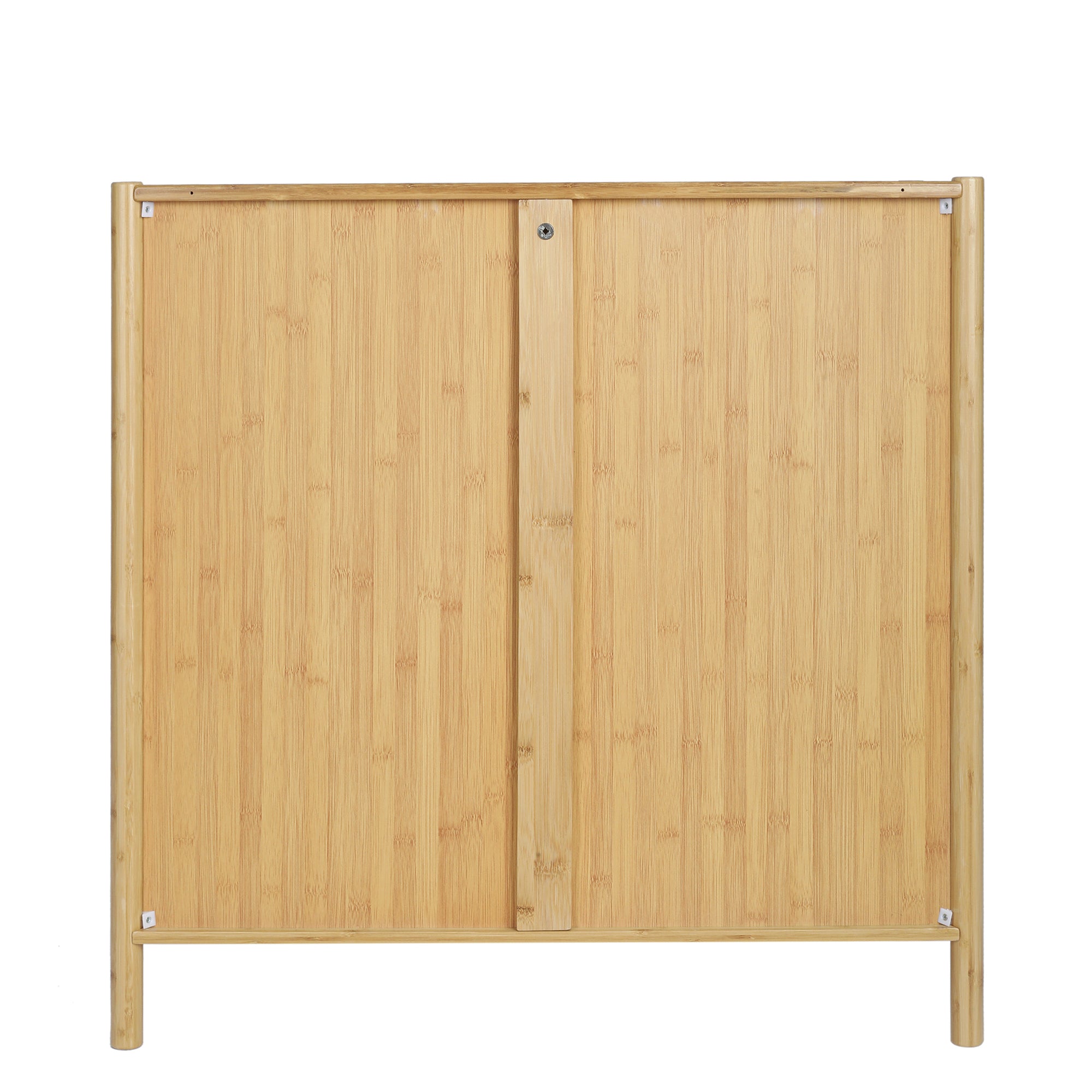 32" Tall Bamboo 2-door Accent Cabinet with Adjustable Inner Shelves