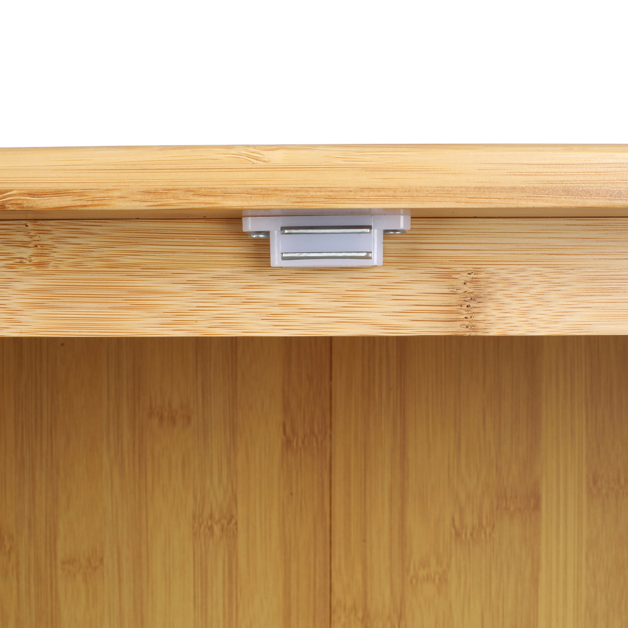 32" Tall Bamboo 2-door Accent Cabinet with Adjustable Inner Shelves