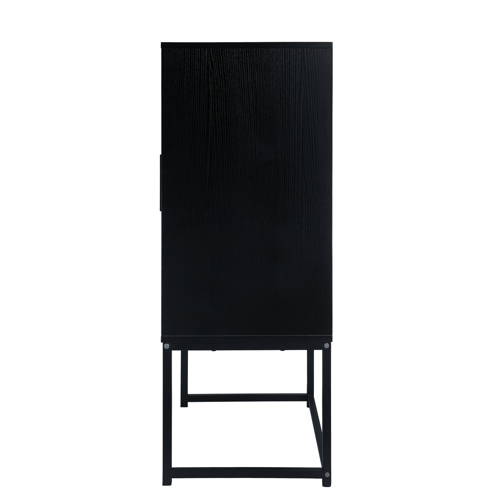 Wood Double Door Accent Cabinet with Metal Base