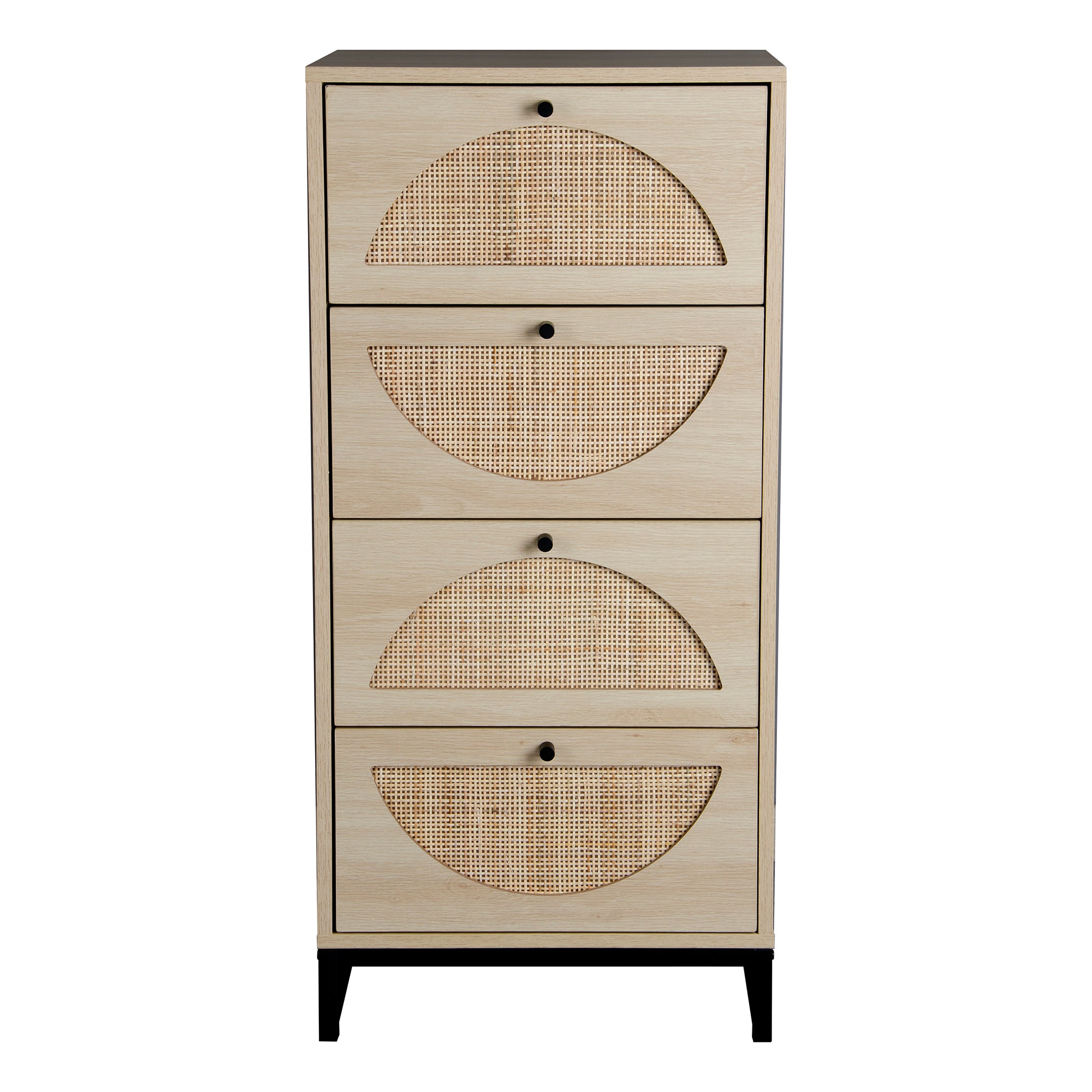 4-Drawer 19" W Wood Chest in Natural