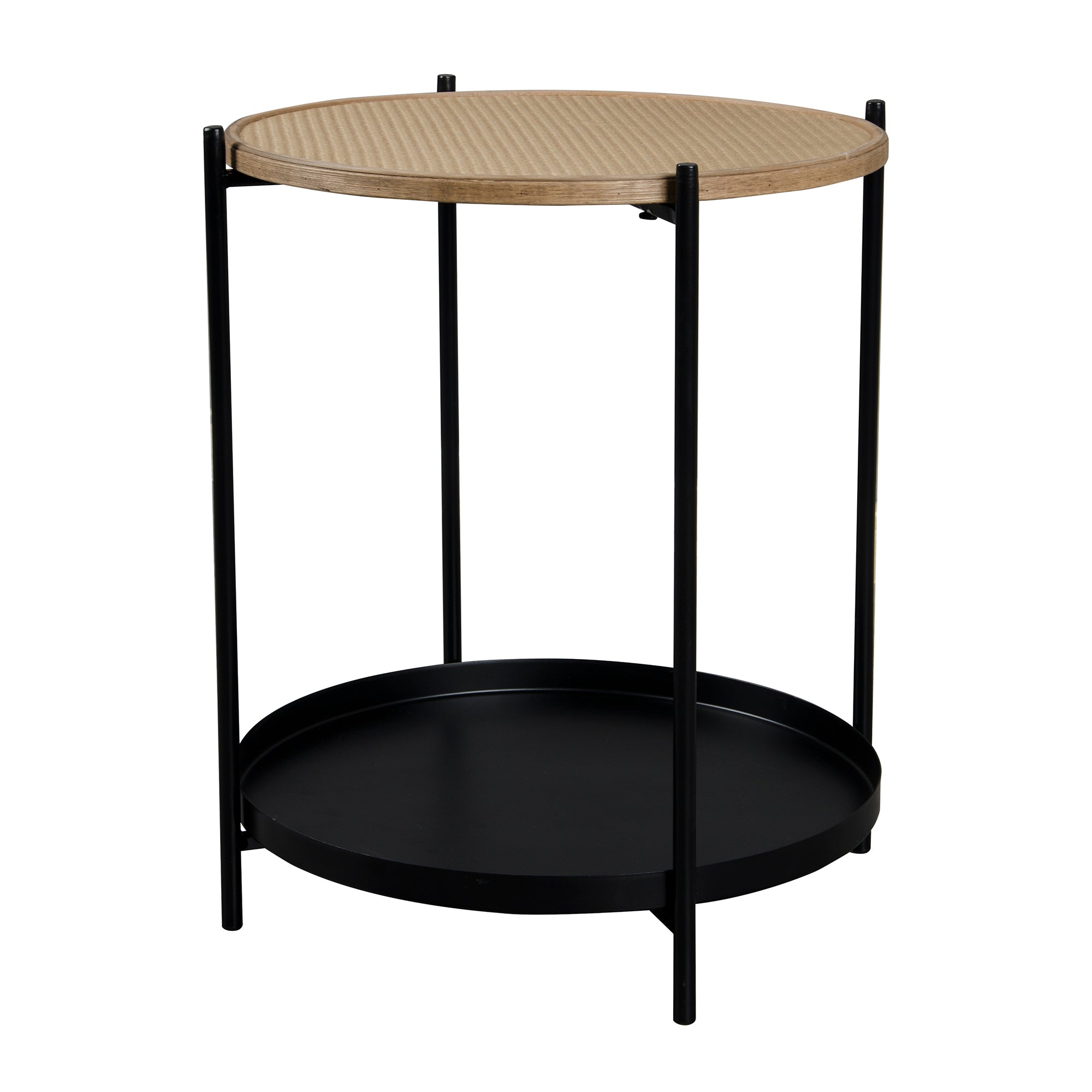 Round End Table with Metal Legs for Living Bedroom