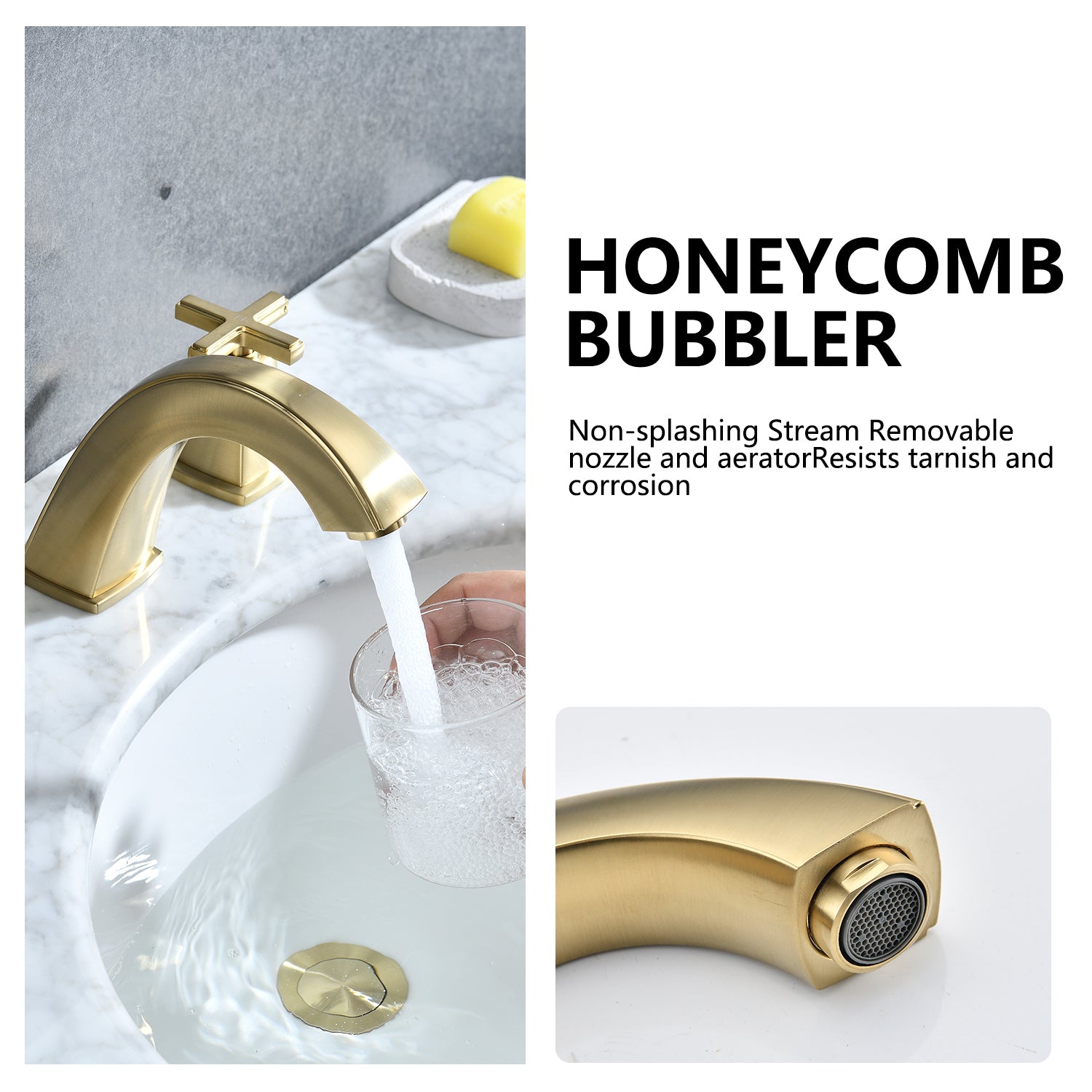 Widespread Double Handle Bathroom Faucet with Drain Assembly