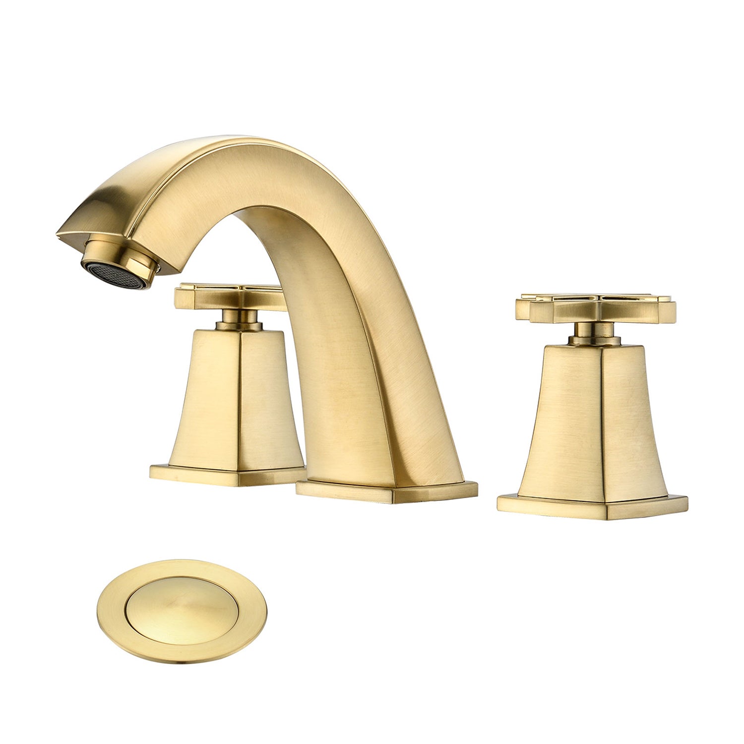 Widespread Double Handle Bathroom Faucet with Drain Assembly