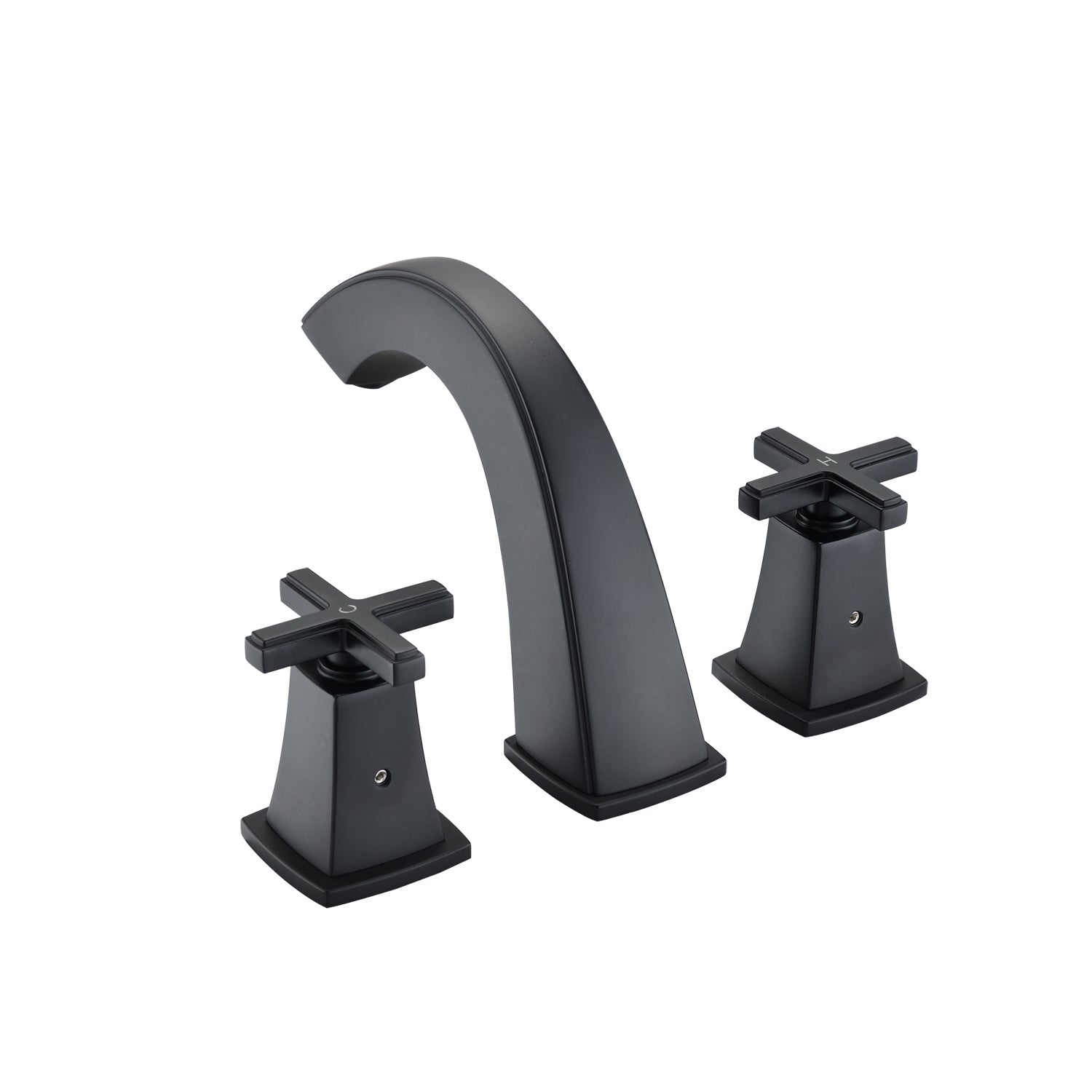 Widespread Double Handle Bathroom Faucet with Drain Assembly