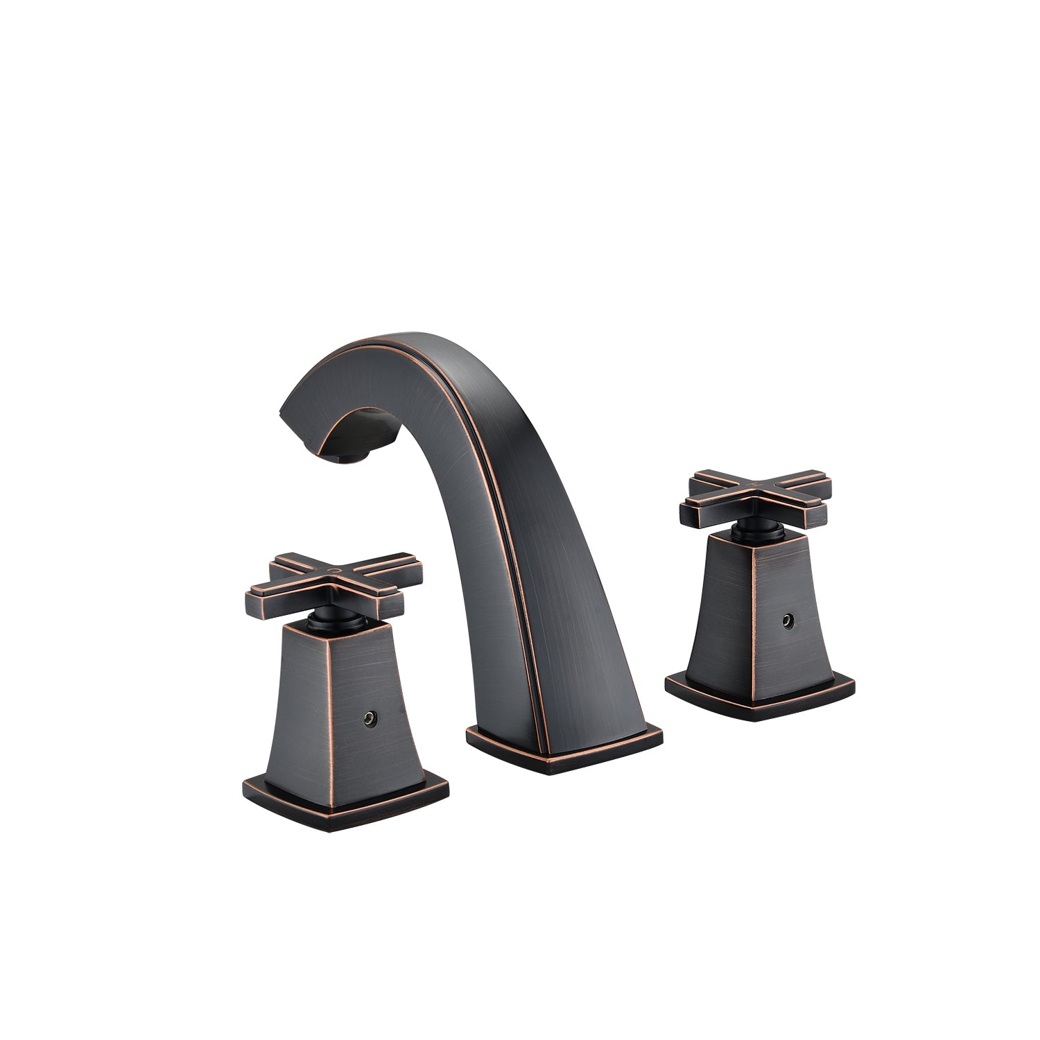 Widespread Double Handle Bathroom Faucet with Drain Assembly