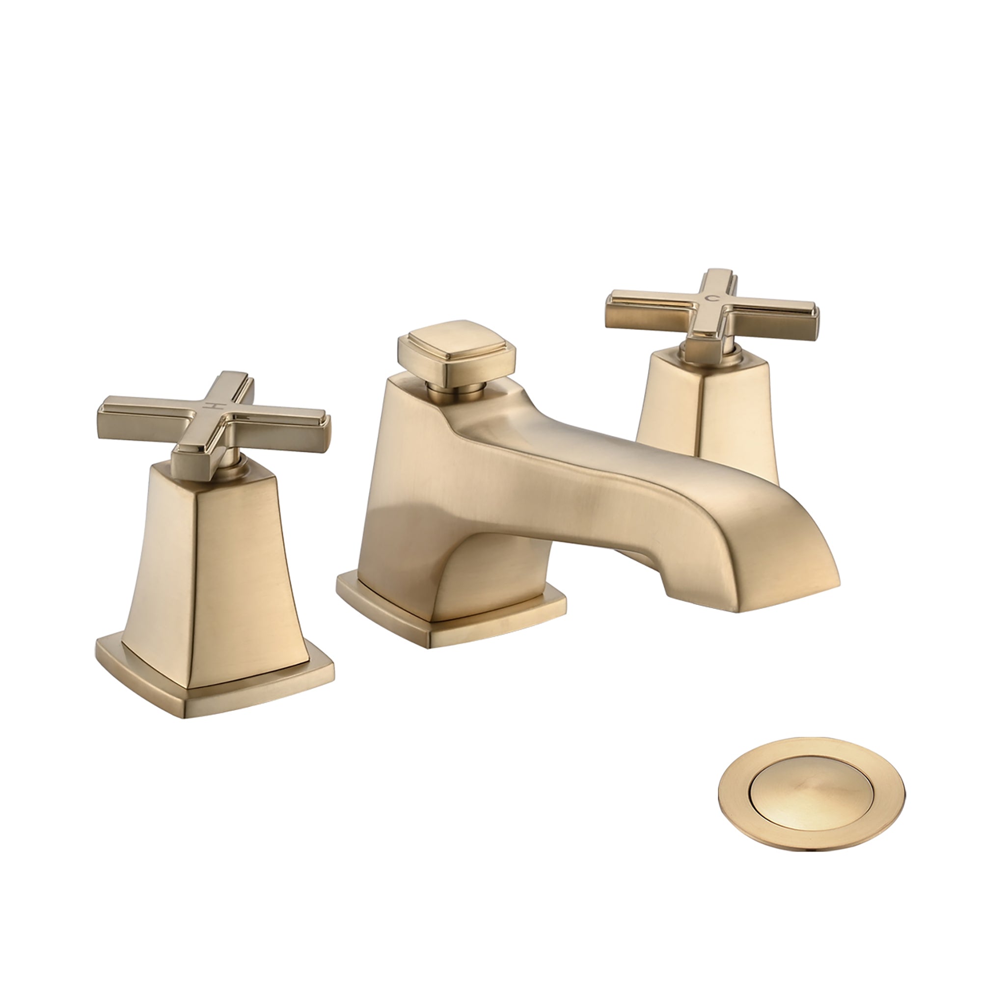 Widespread Double Handle Bathroom Faucet with Drain Assembly