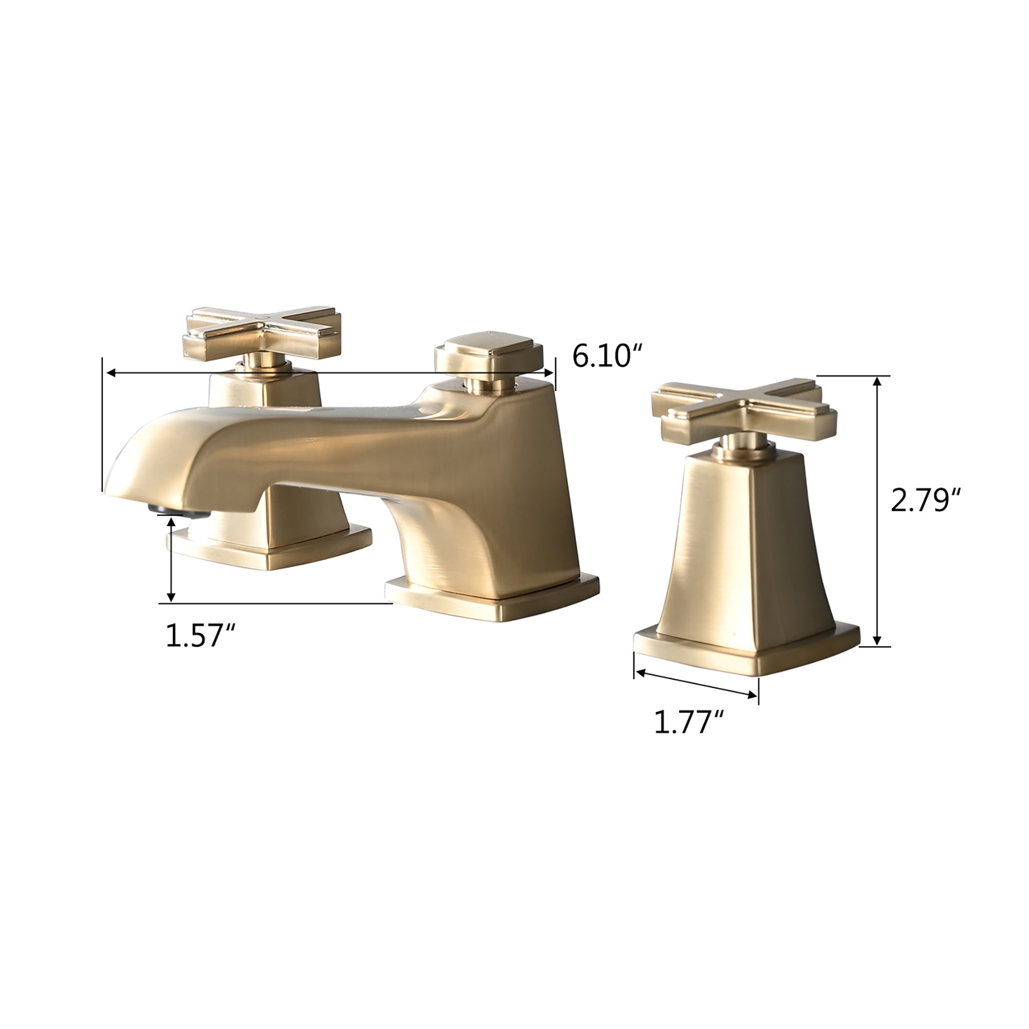 Widespread Double Handle Bathroom Faucet with Drain Assembly