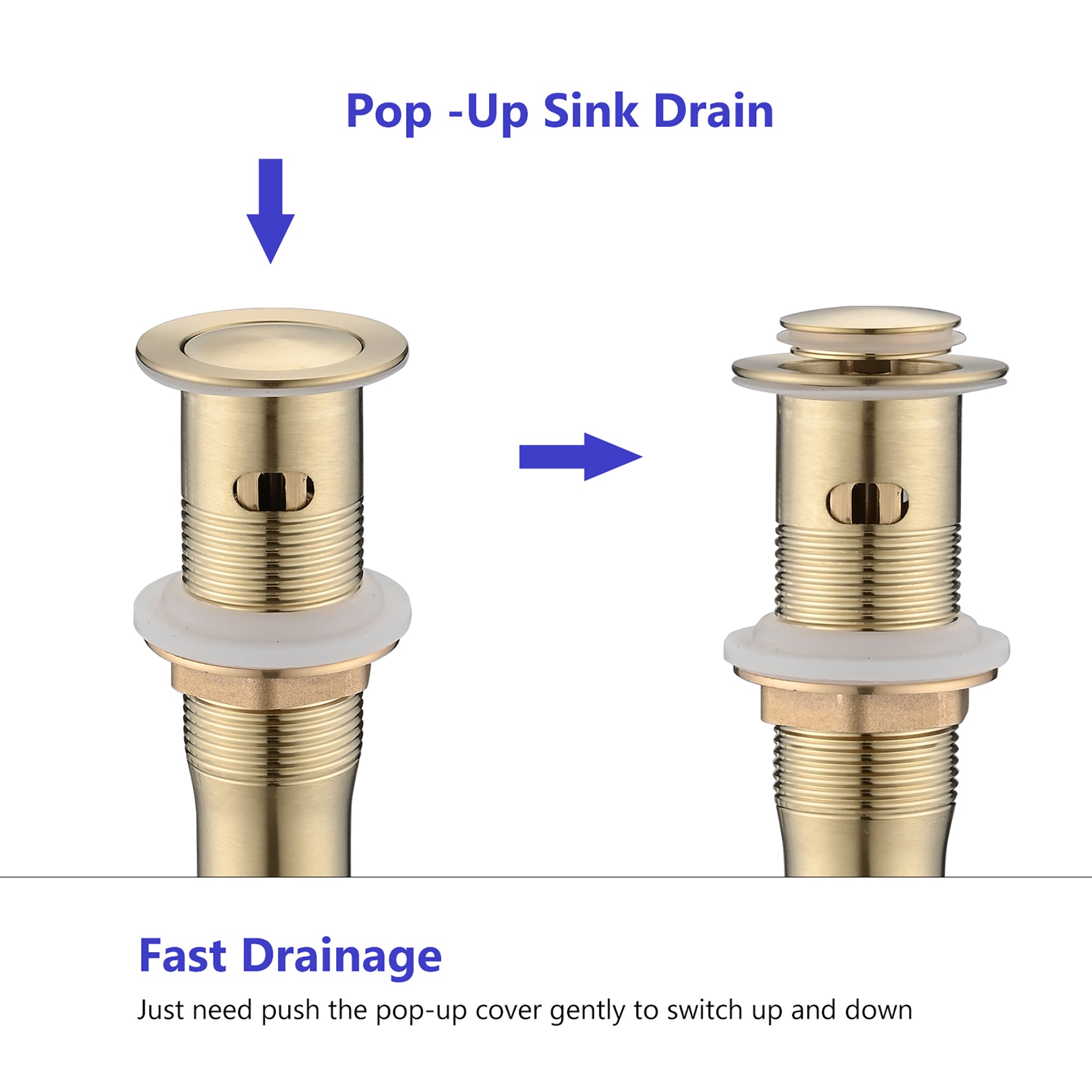 Widespread Double Handle Bathroom Faucet with Drain Assembly