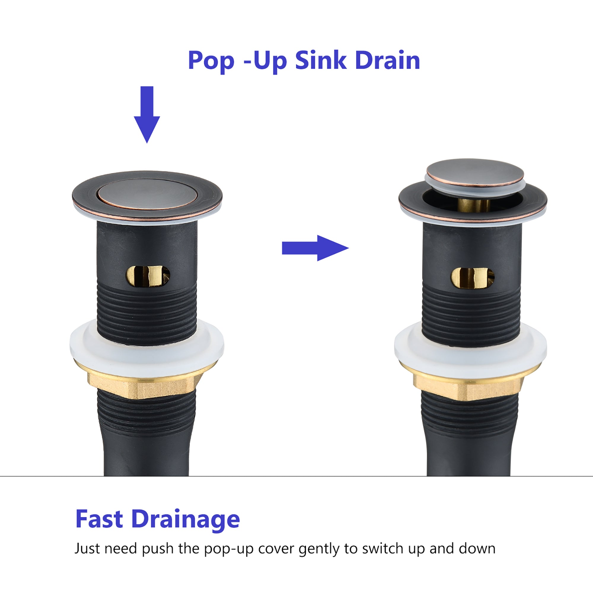 Widespread Double Handle Bathroom Faucet with Drain Assembly