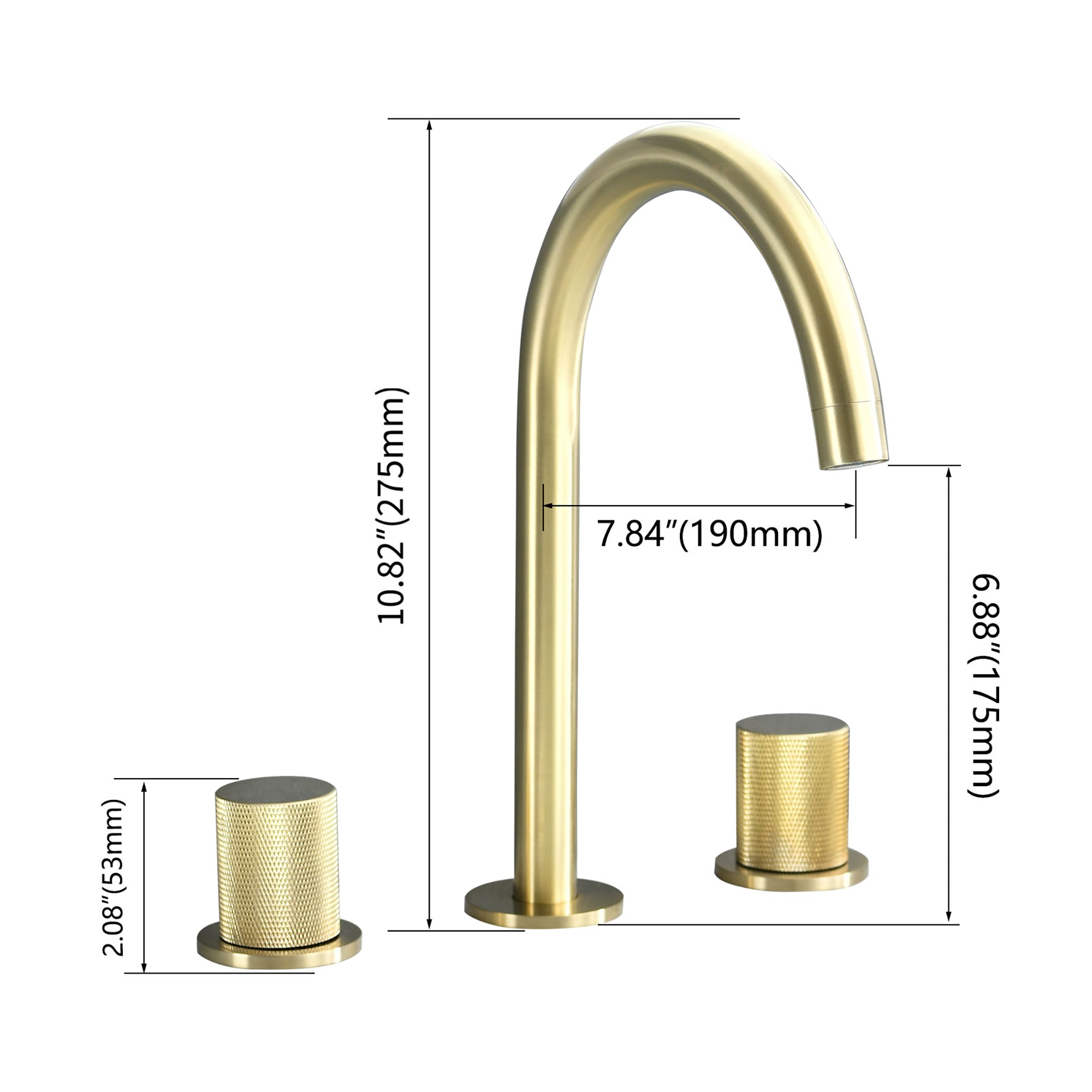 Widespread Double Handle Bathroom Faucet