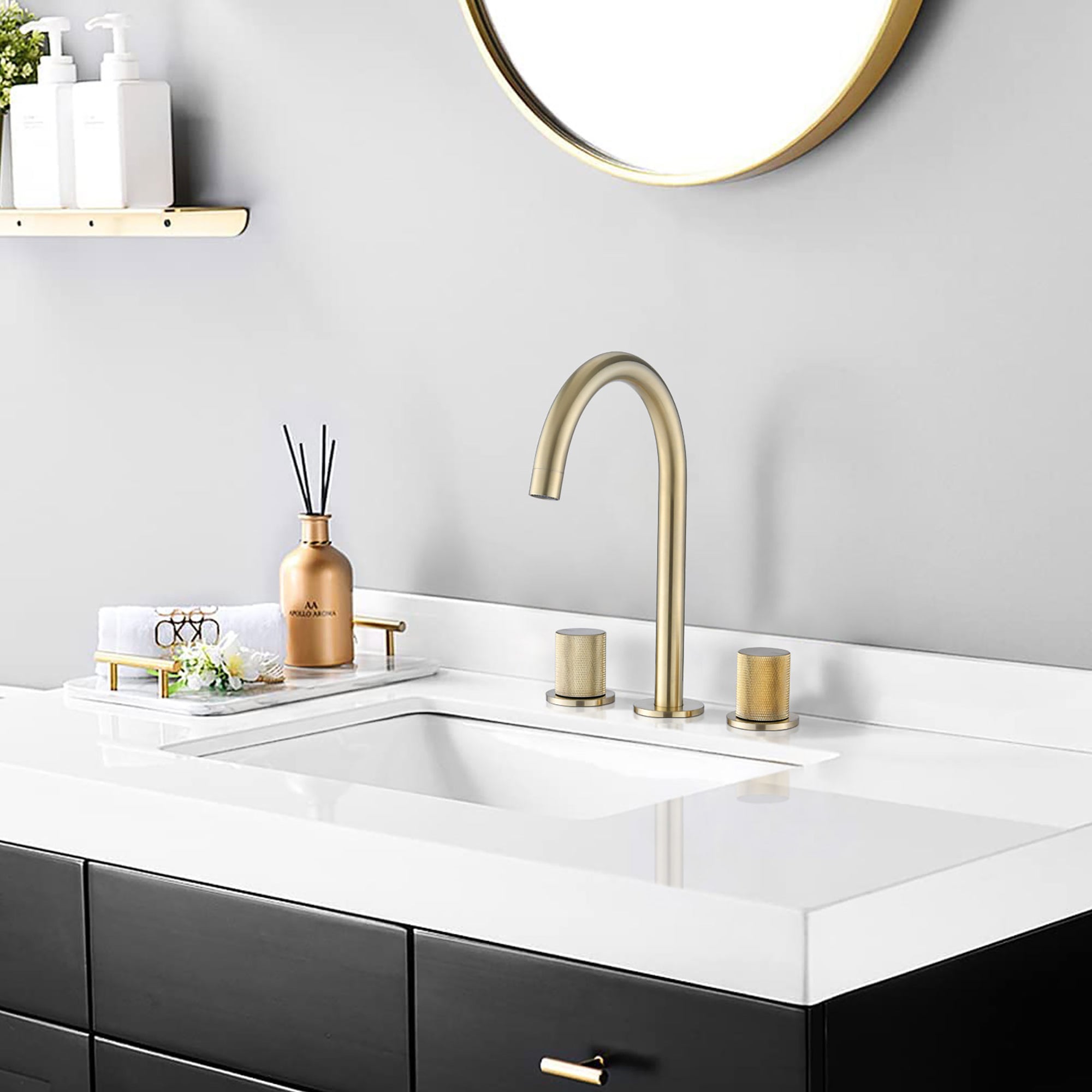 Widespread Double Handle Bathroom Faucet