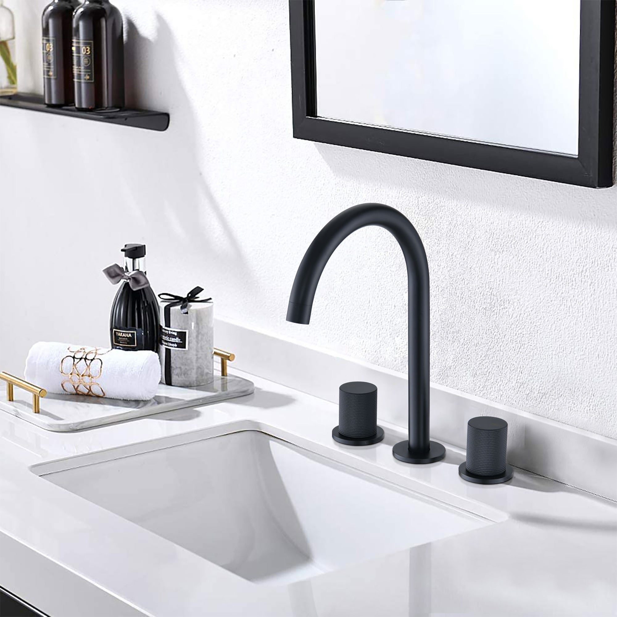 Widespread Double Handle Bathroom Faucet