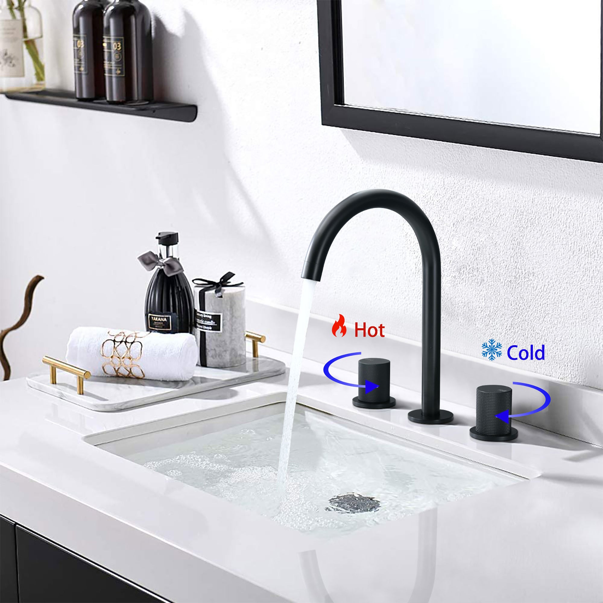 Widespread Double Handle Bathroom Faucet