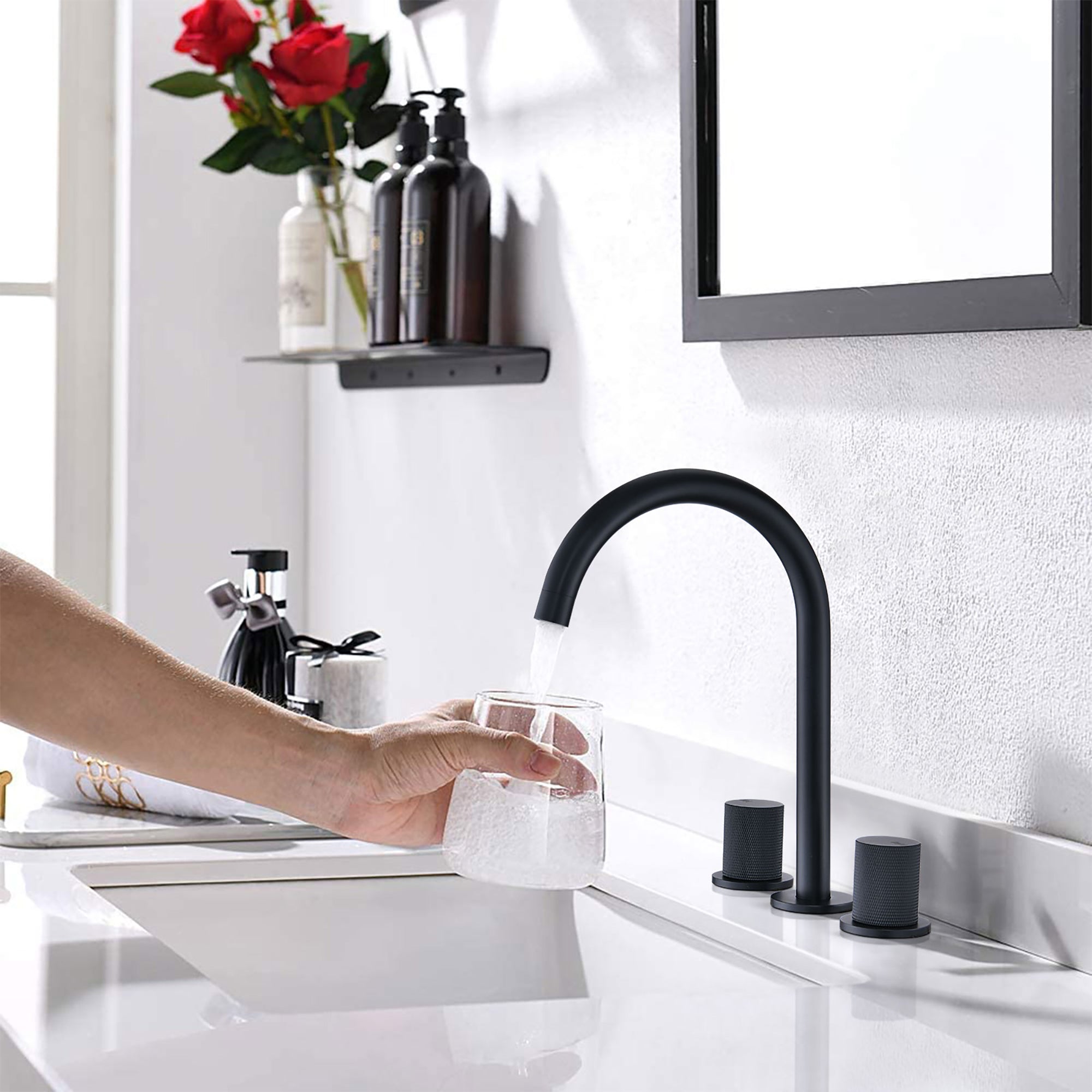 Widespread Double Handle Bathroom Faucet