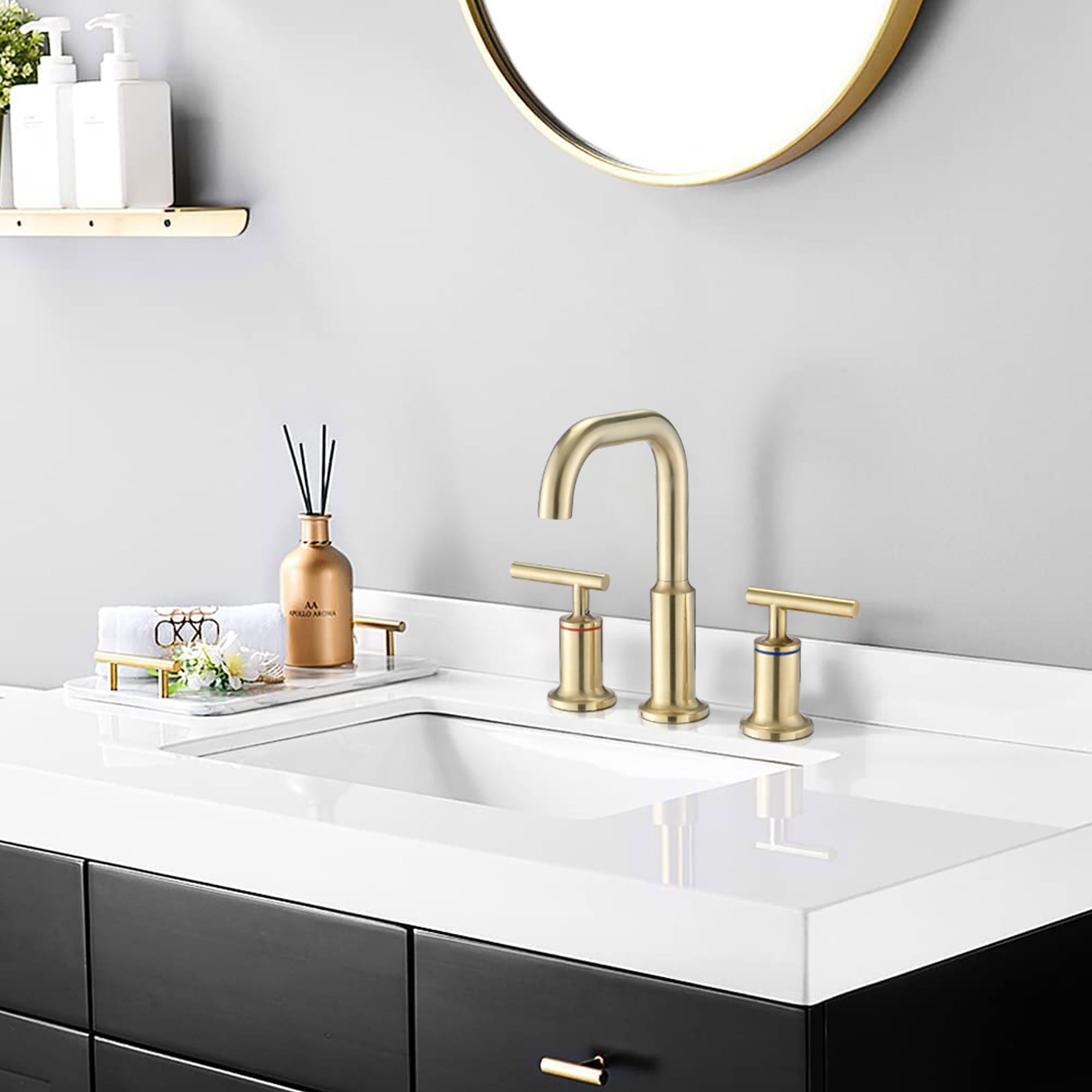 Widespread Double Handle Bathroom Faucet