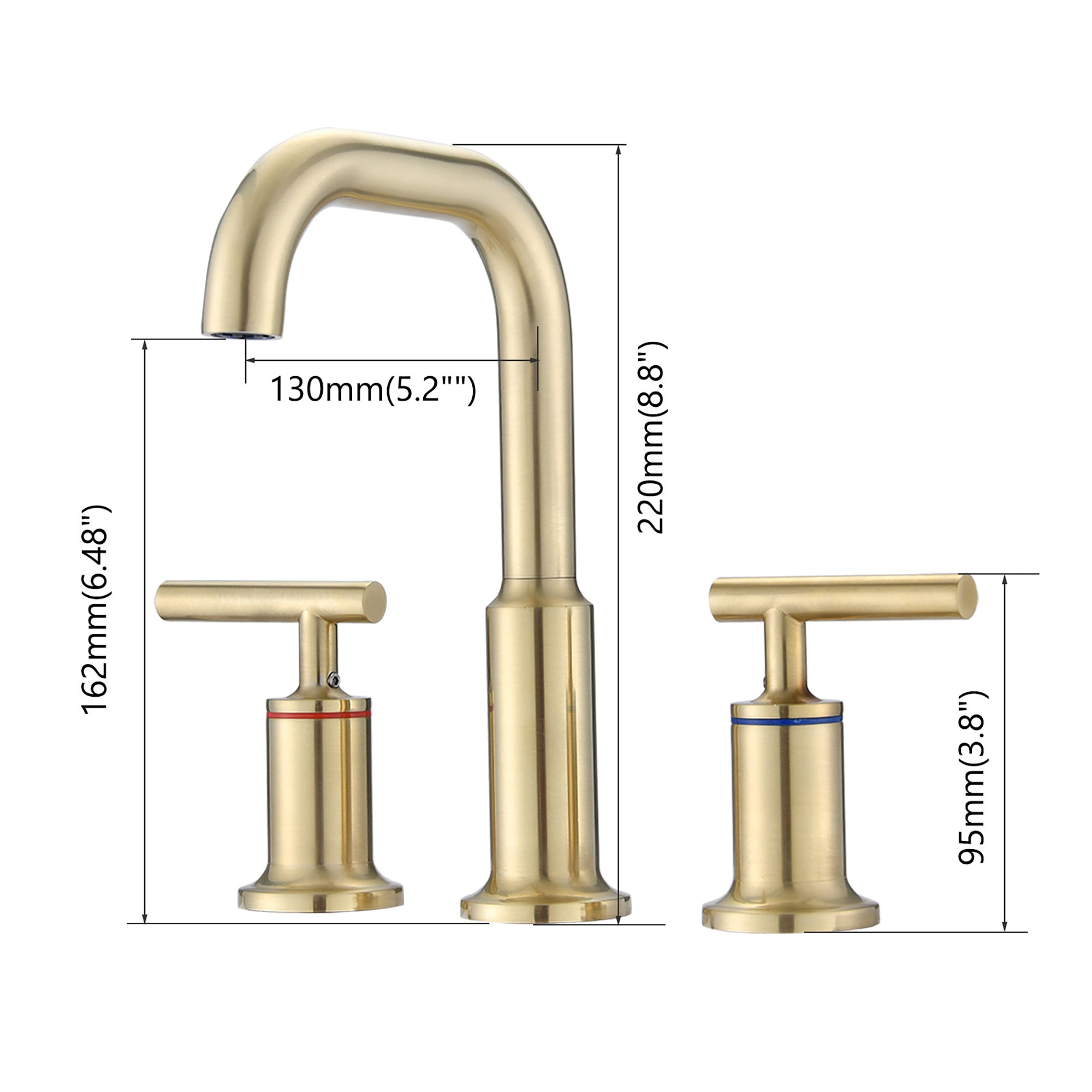 Widespread Double Handle Bathroom Faucet