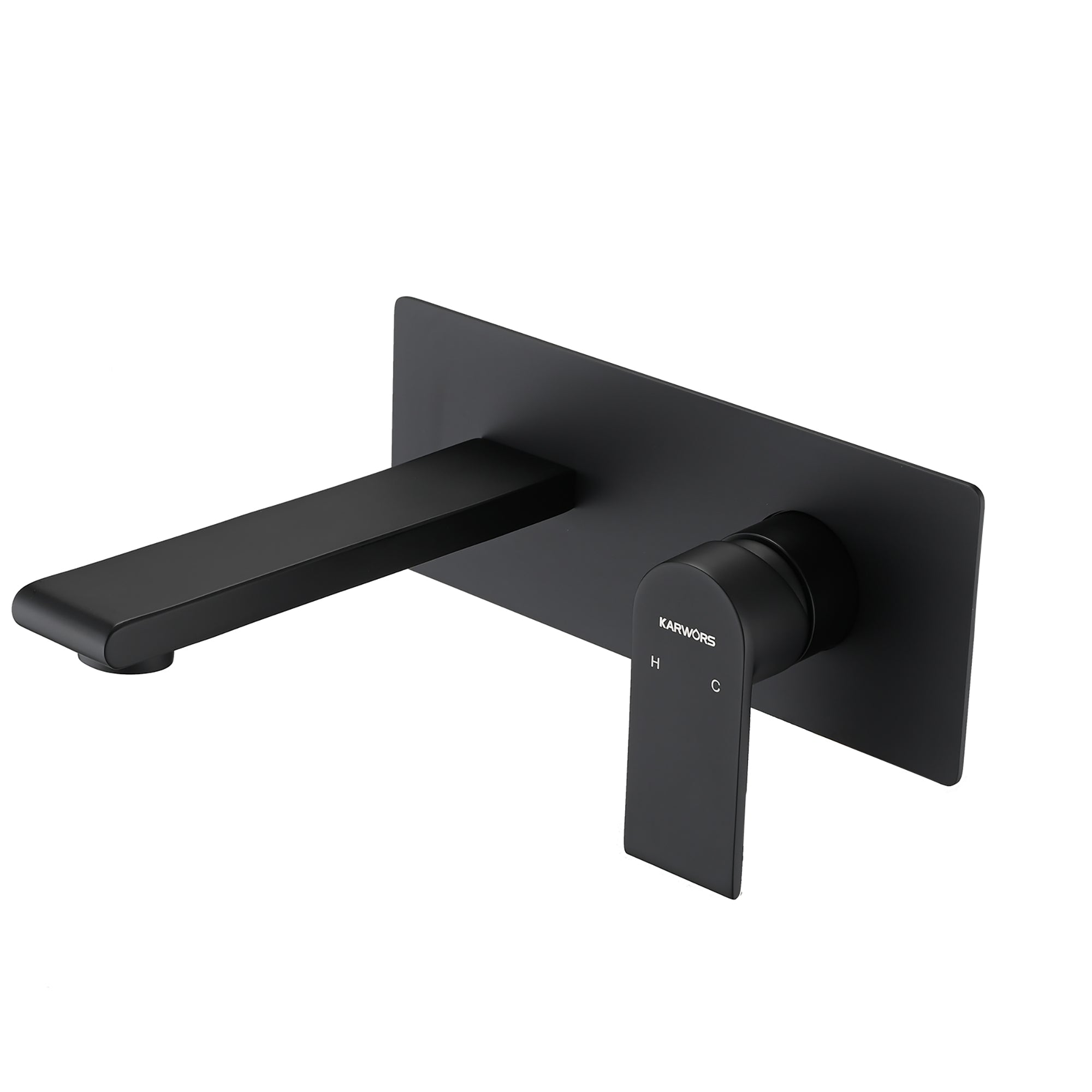 Single Handle Wall Mount Bathroom Faucet with Bubble Aerator Spout