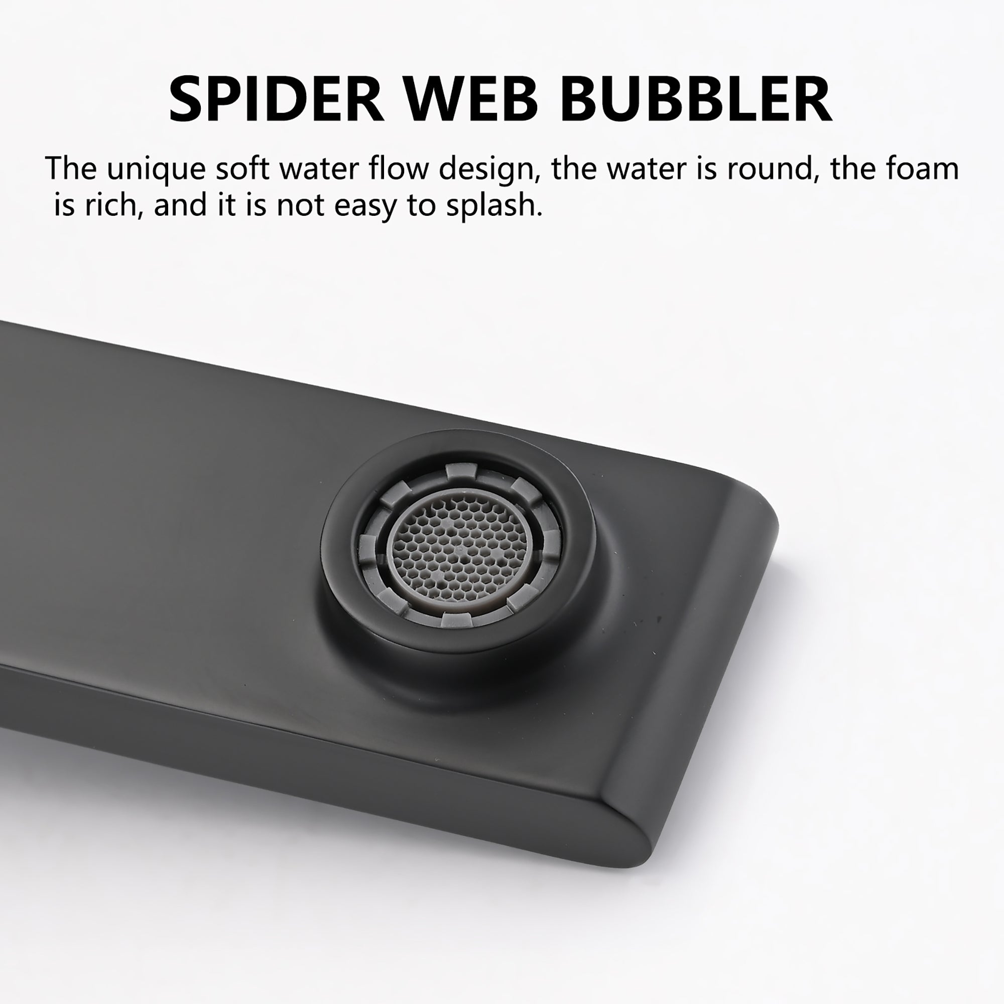 Single Handle Wall Mount Bathroom Faucet with Bubble Aerator Spout